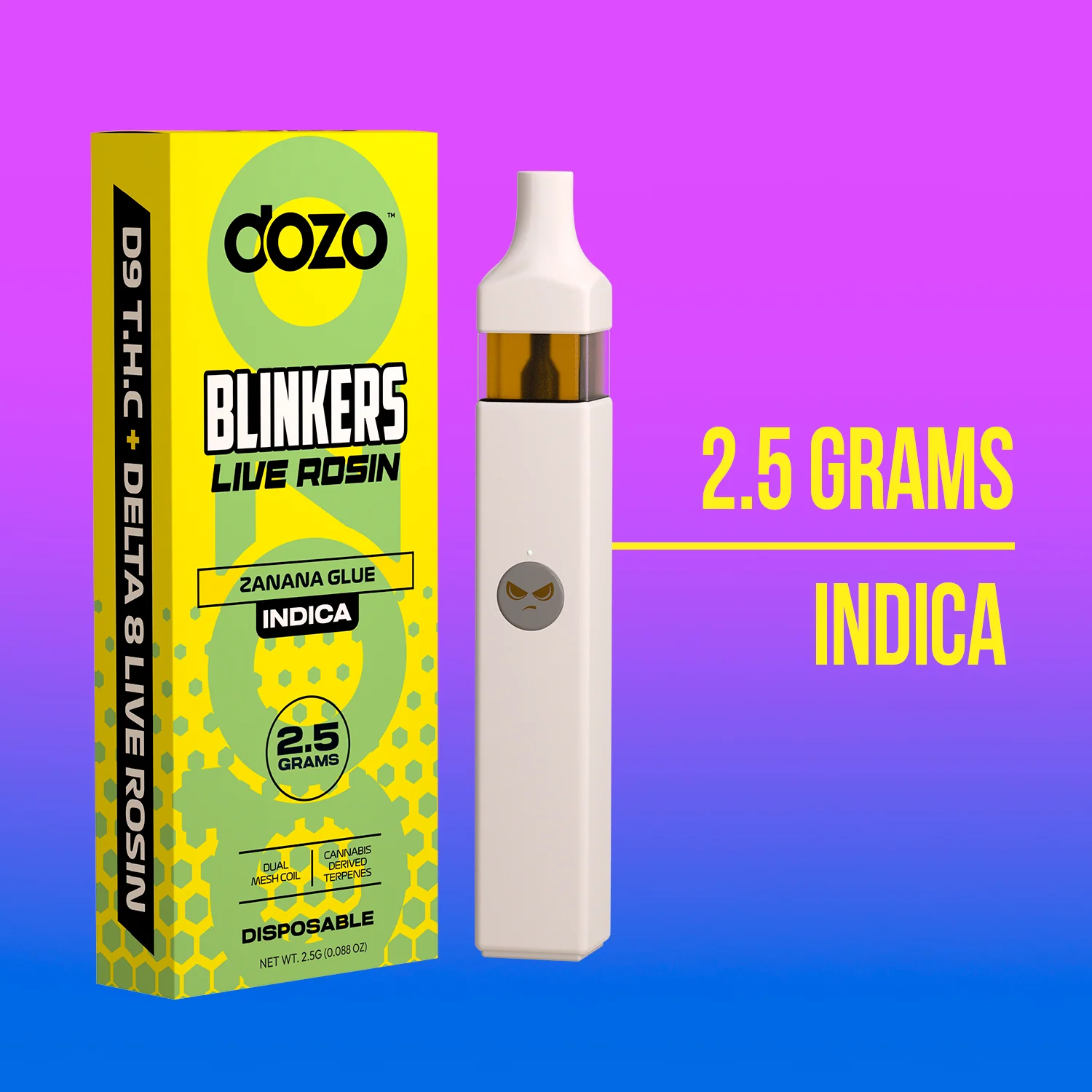 2.5g Dozo Blinkers Live Rosin Disposable Vape - Image 10