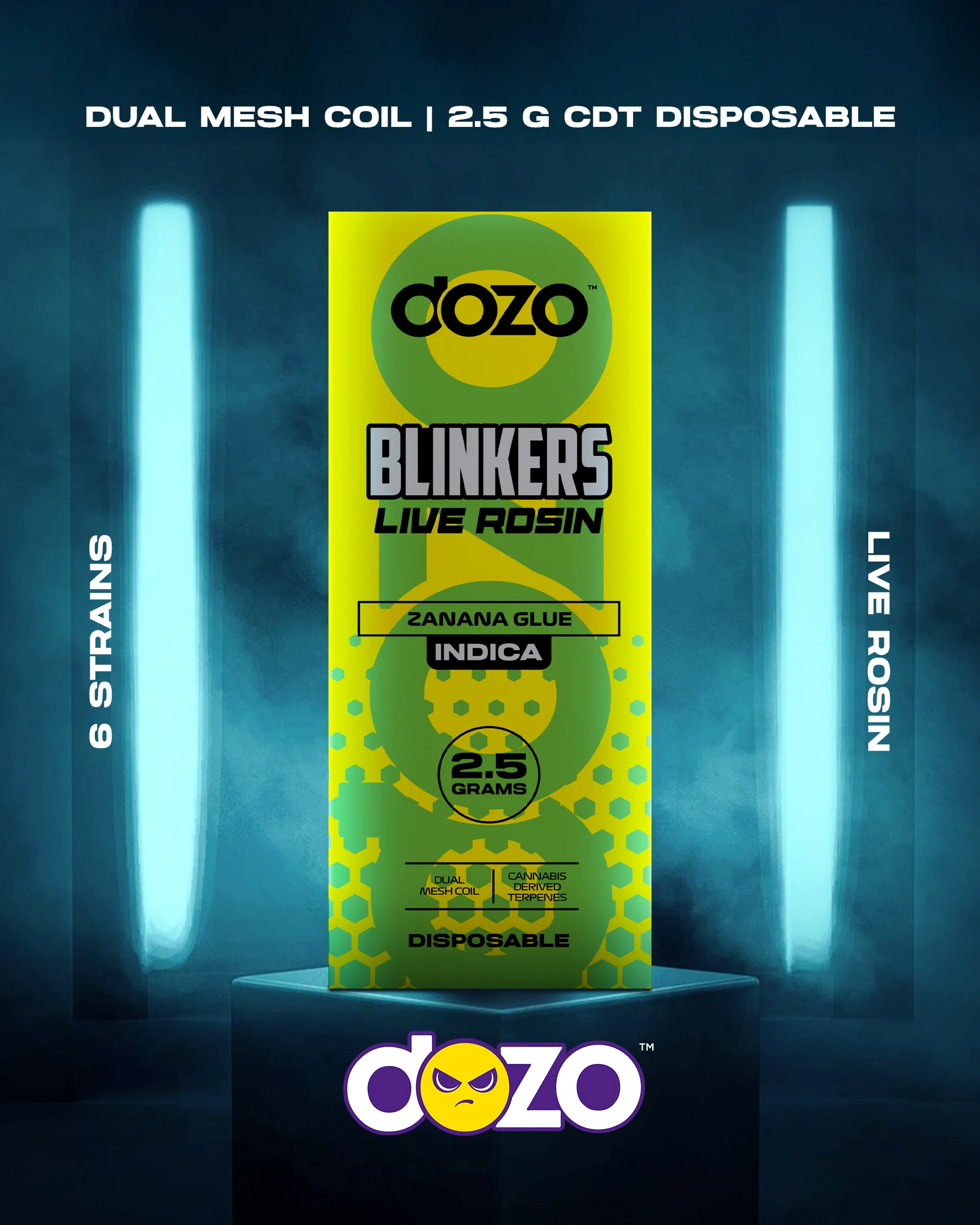 2.5g Dozo Blinkers Live Rosin Disposable Vape - Image 12