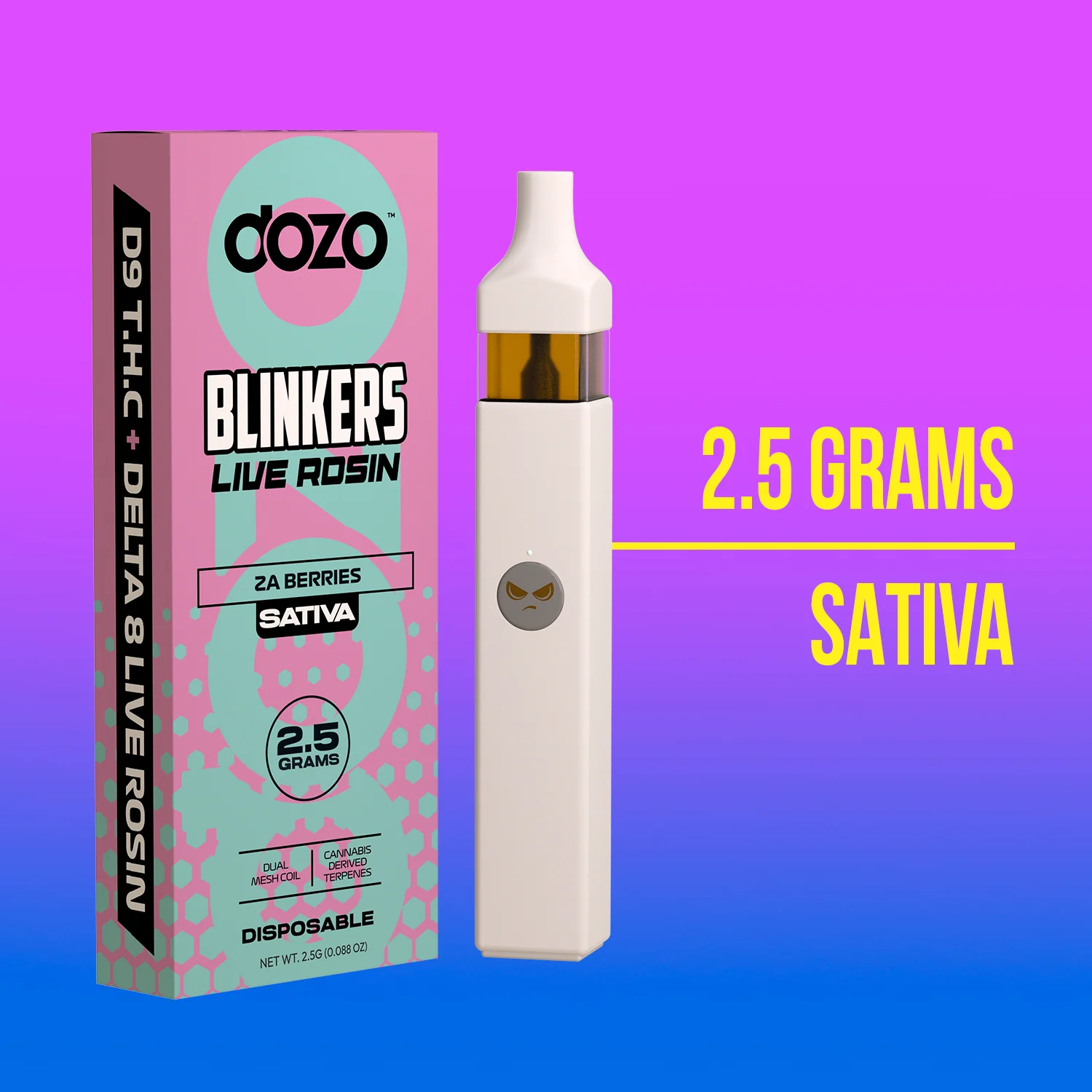 2.5g Dozo Blinkers Live Rosin Disposable Vape - Image 6