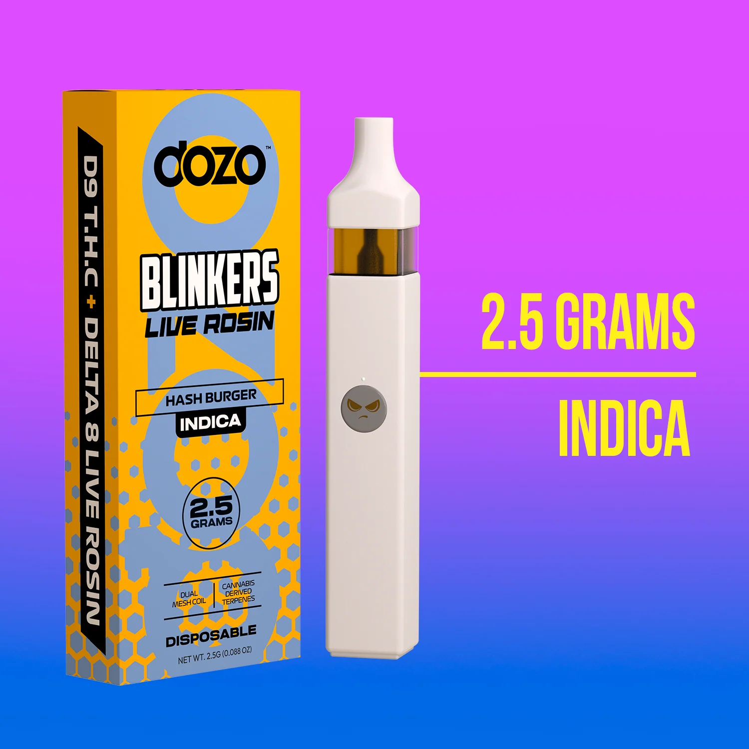 2.5g Dozo Blinkers Live Rosin Disposable Vape - Image 7