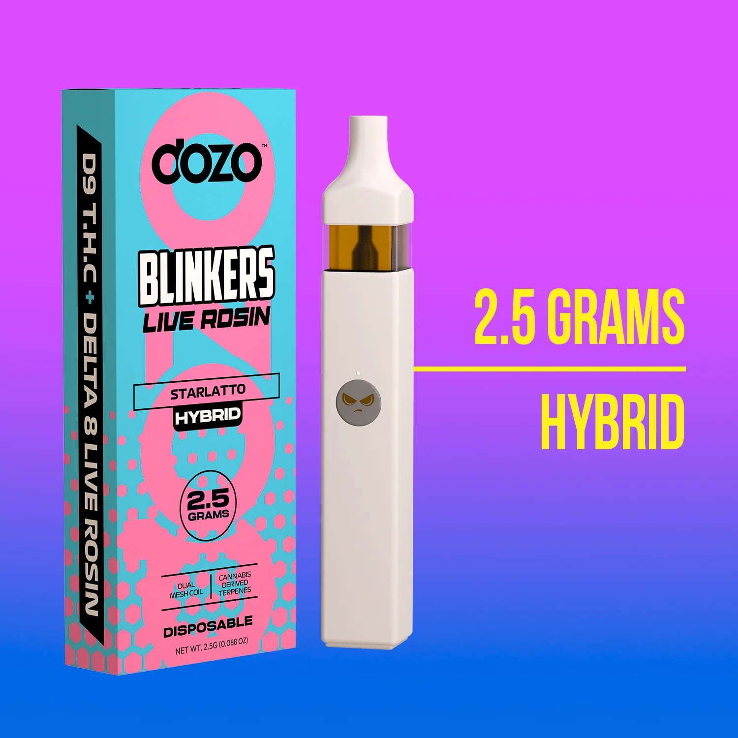 2.5g Dozo Blinkers Live Rosin Disposable Vape - Image 8