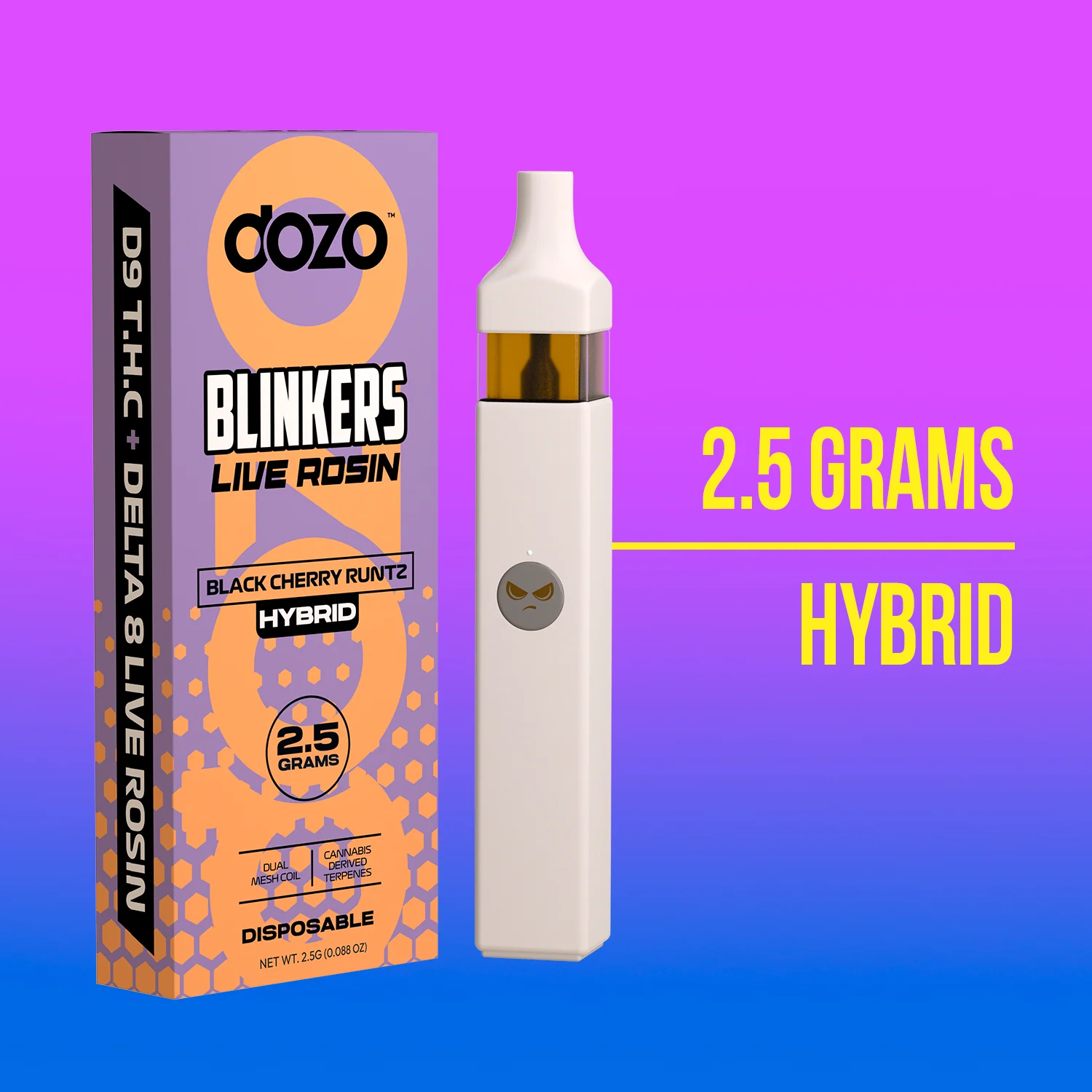 2.5g Dozo Blinkers Live Rosin Disposable Vape - Image 9
