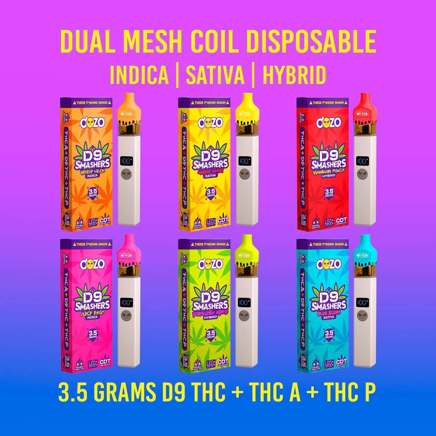 3.5g Dozo D9 Smashers THC-A Disposable - Image 3