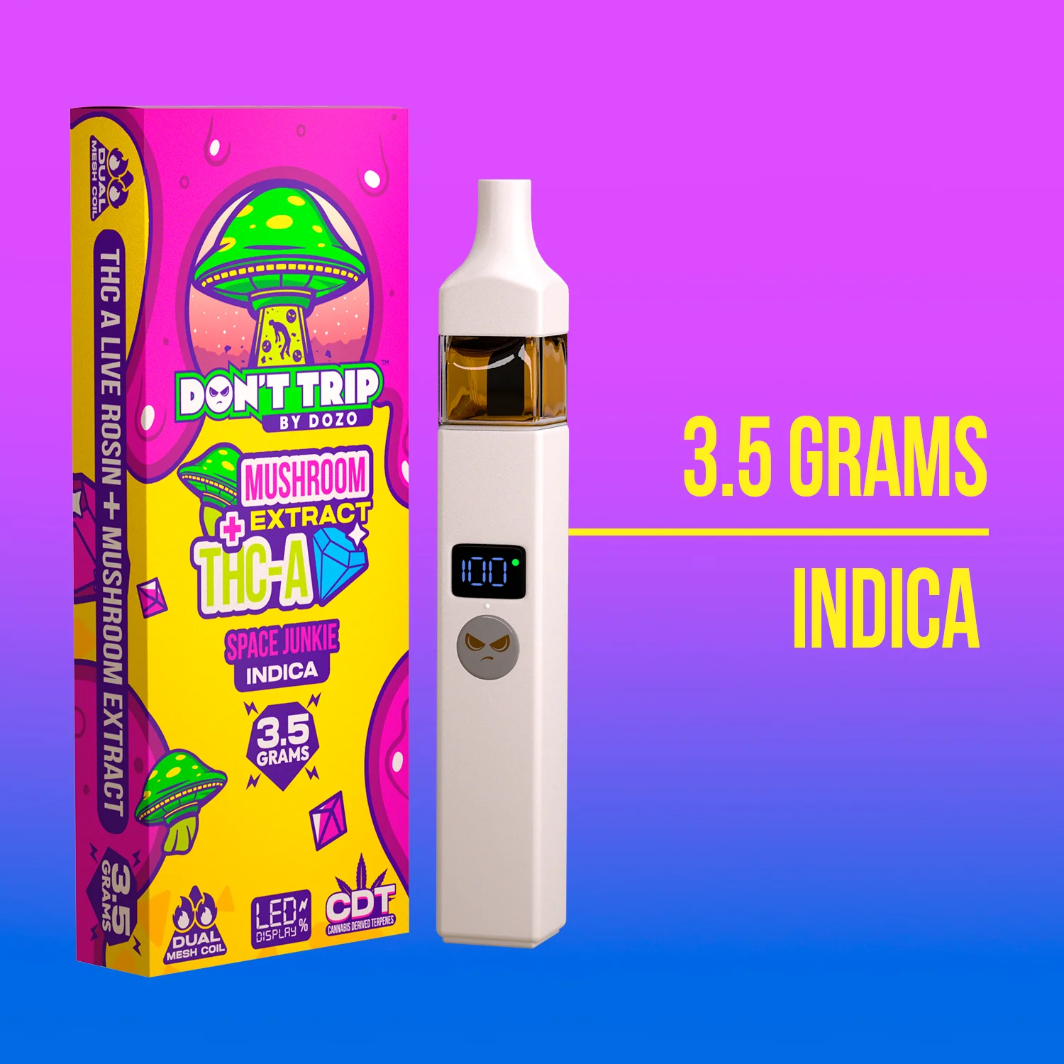 3.5g Dozo Don't Trip Mushroom Vape: Toadstool Drive-Thru (Indica) - Image 14