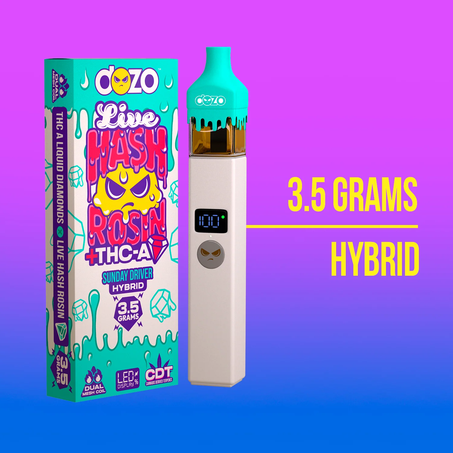 3.5g Dozo Live Hash Rosin THC-A Vape - Image 7