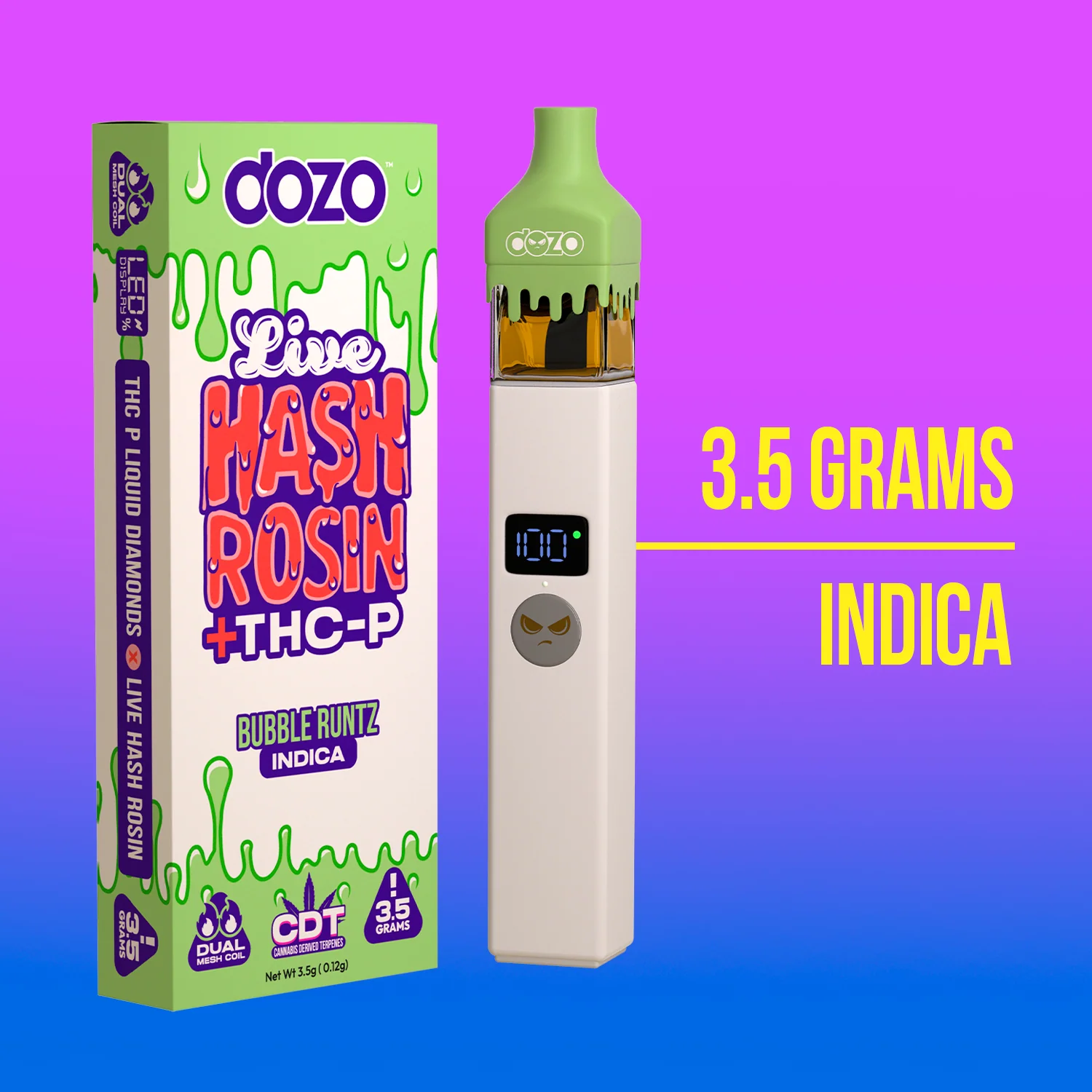 3.5g Dozo Live Hash Rosin THC-P Vape - Image 10