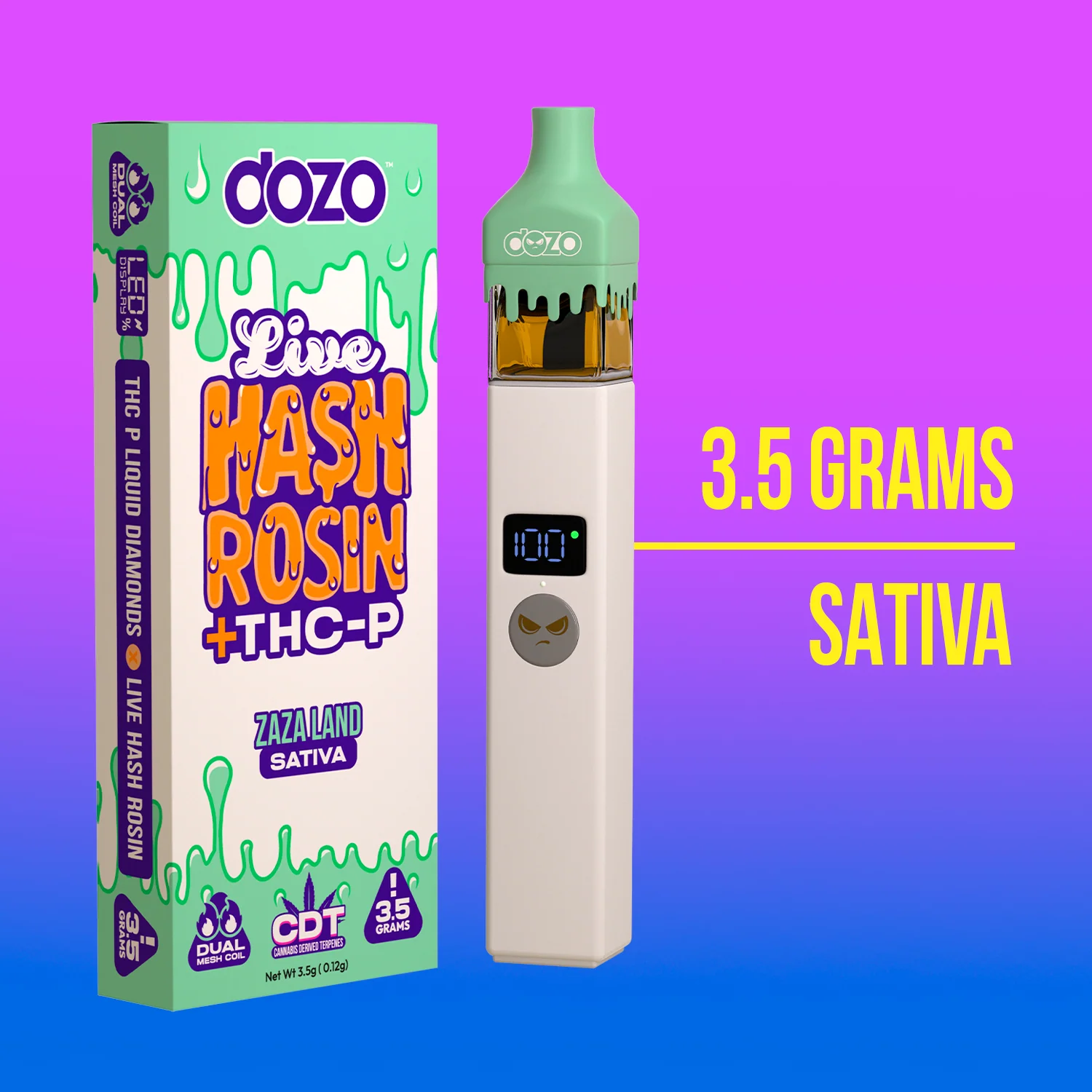 3.5g Dozo Live Hash Rosin THC-P Vape - Image 7