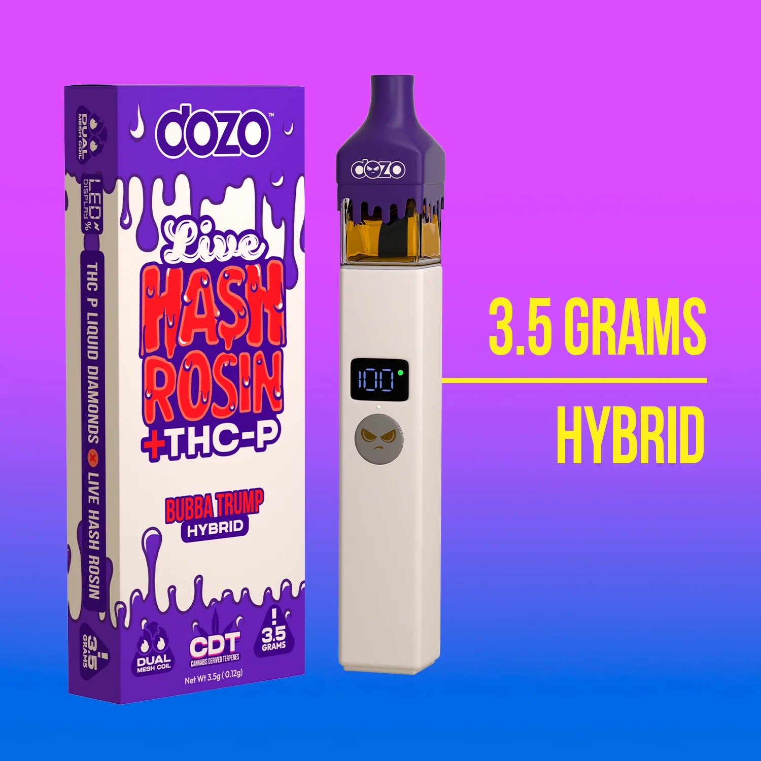 3.5g Dozo Live Hash Rosin THC-P Vape - Image 8