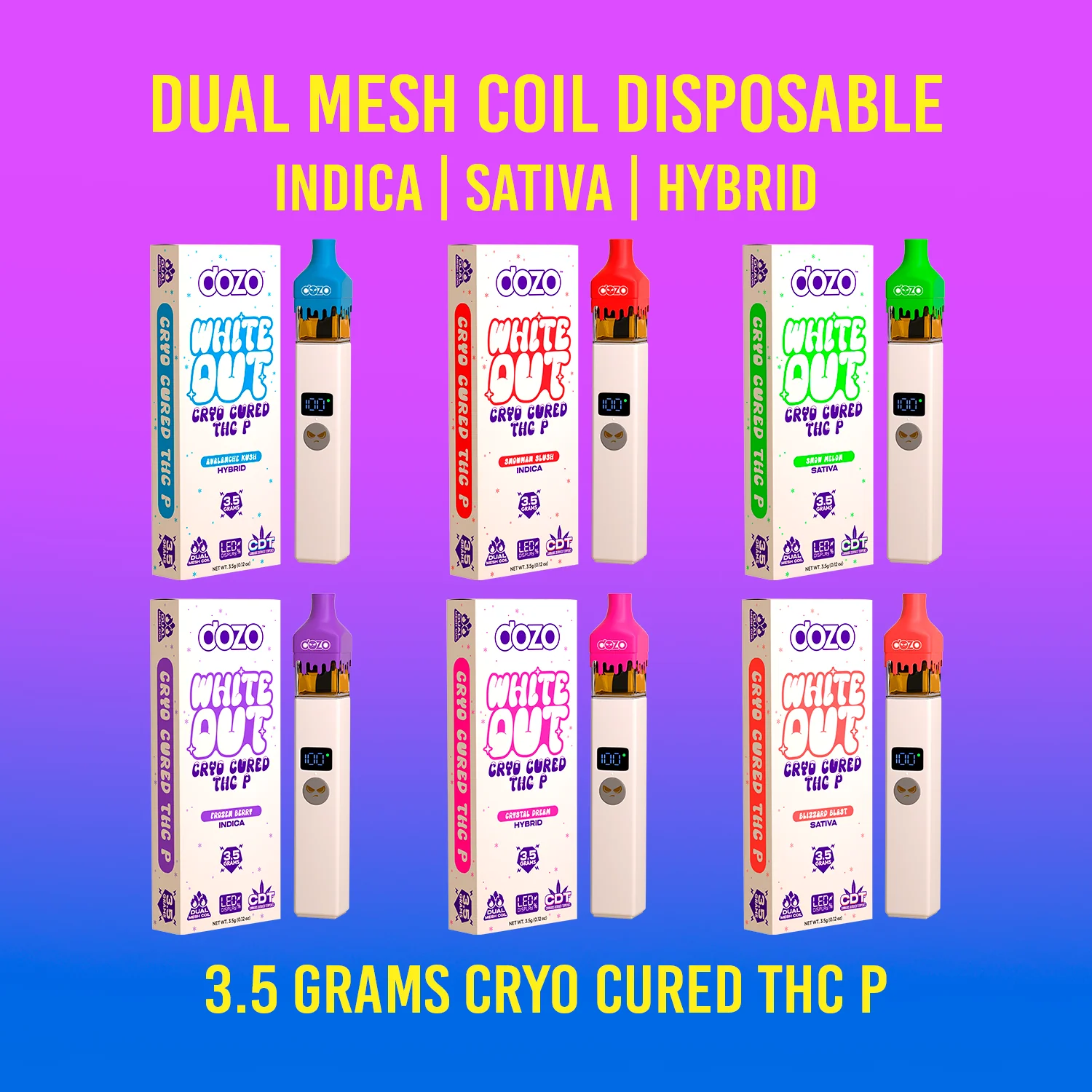 3.5g Dozo White-Out Disposable: Crystal Dream (Hybrid) - Image 4