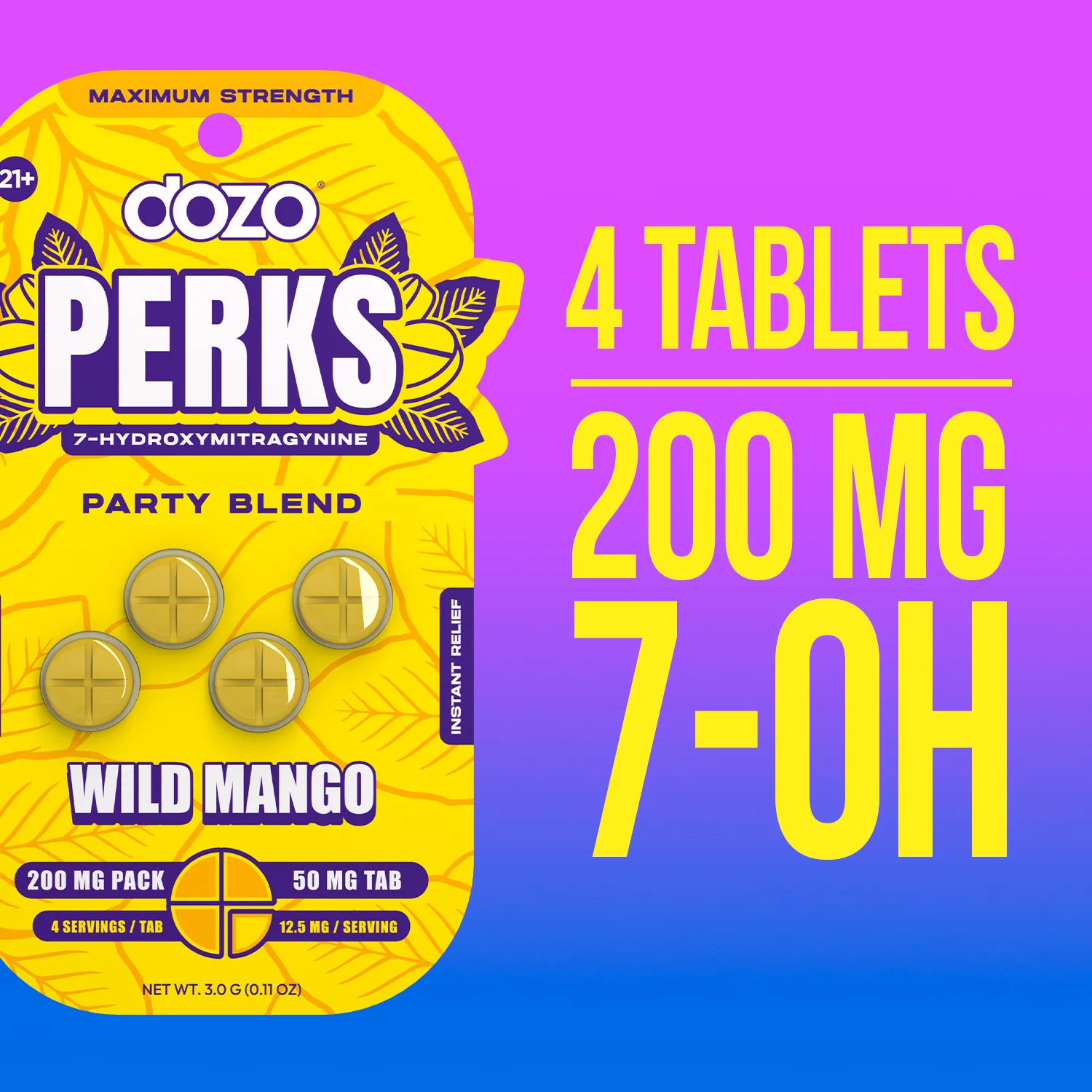 4ct 50mg Dozo PERKS 7-HYDROXYMITRAGYNINE | CHILL BERRY (MELLOW BLEND) - Image 5