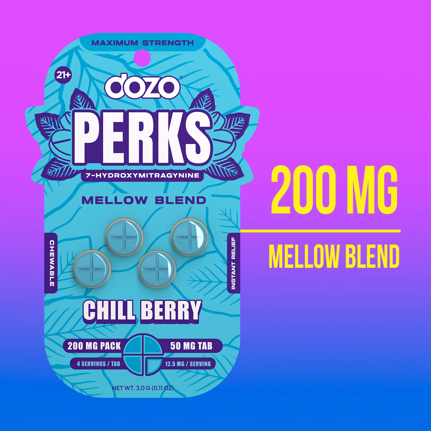 4ct 50mg Dozo PERKS 7-HYDROXYMITRAGYNINE | WILD MANGO (PARTY BLEND) - Image 7