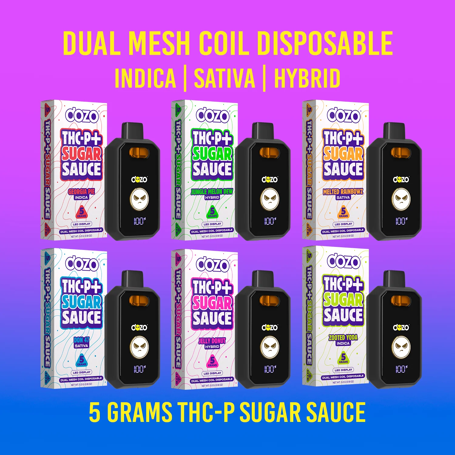 5g Dozo THC-P + Sugar Sauce Vape - Image 3