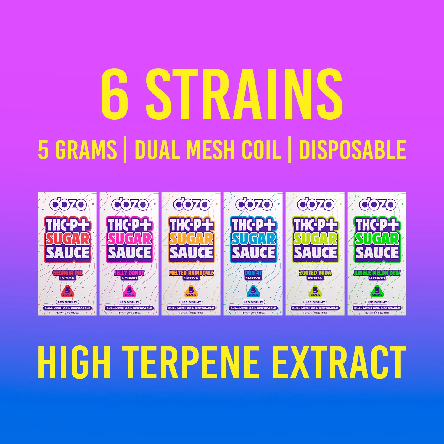 5g Dozo THC-P + Sugar Sauce Vape - Image 4