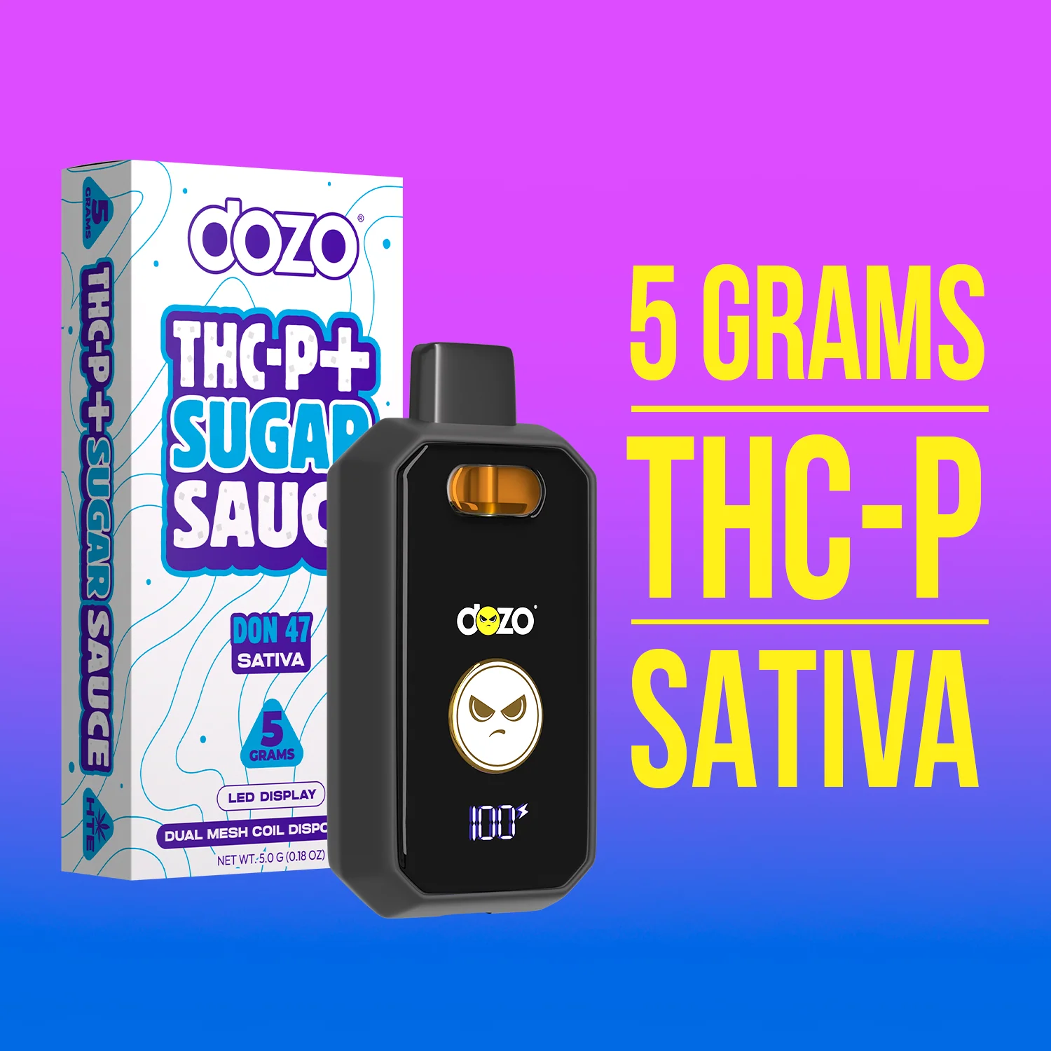 5g Dozo THC-P + Sugar Sauce Vape - Image 5
