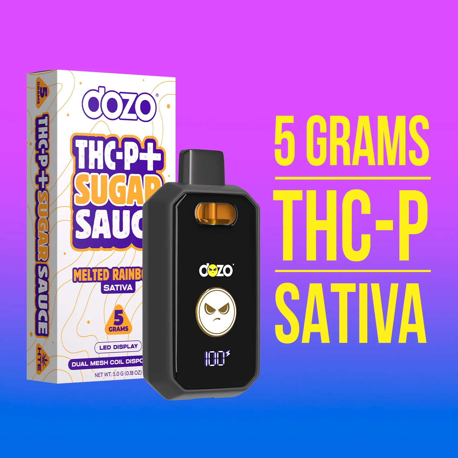 5g Dozo THC-P + Sugar Sauce Vape - Image 6