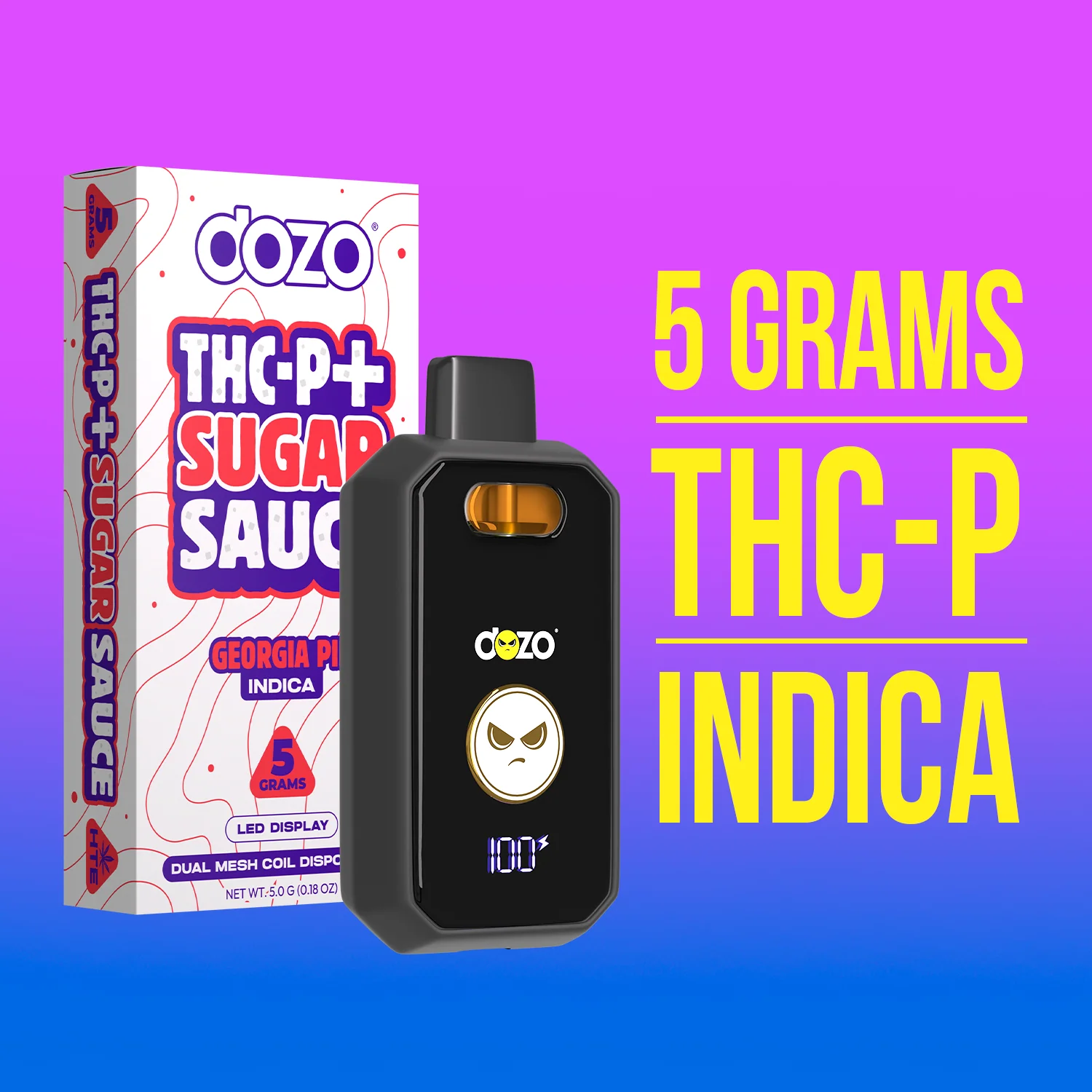5g Dozo THC-P + Sugar Sauce Vape - Image 9