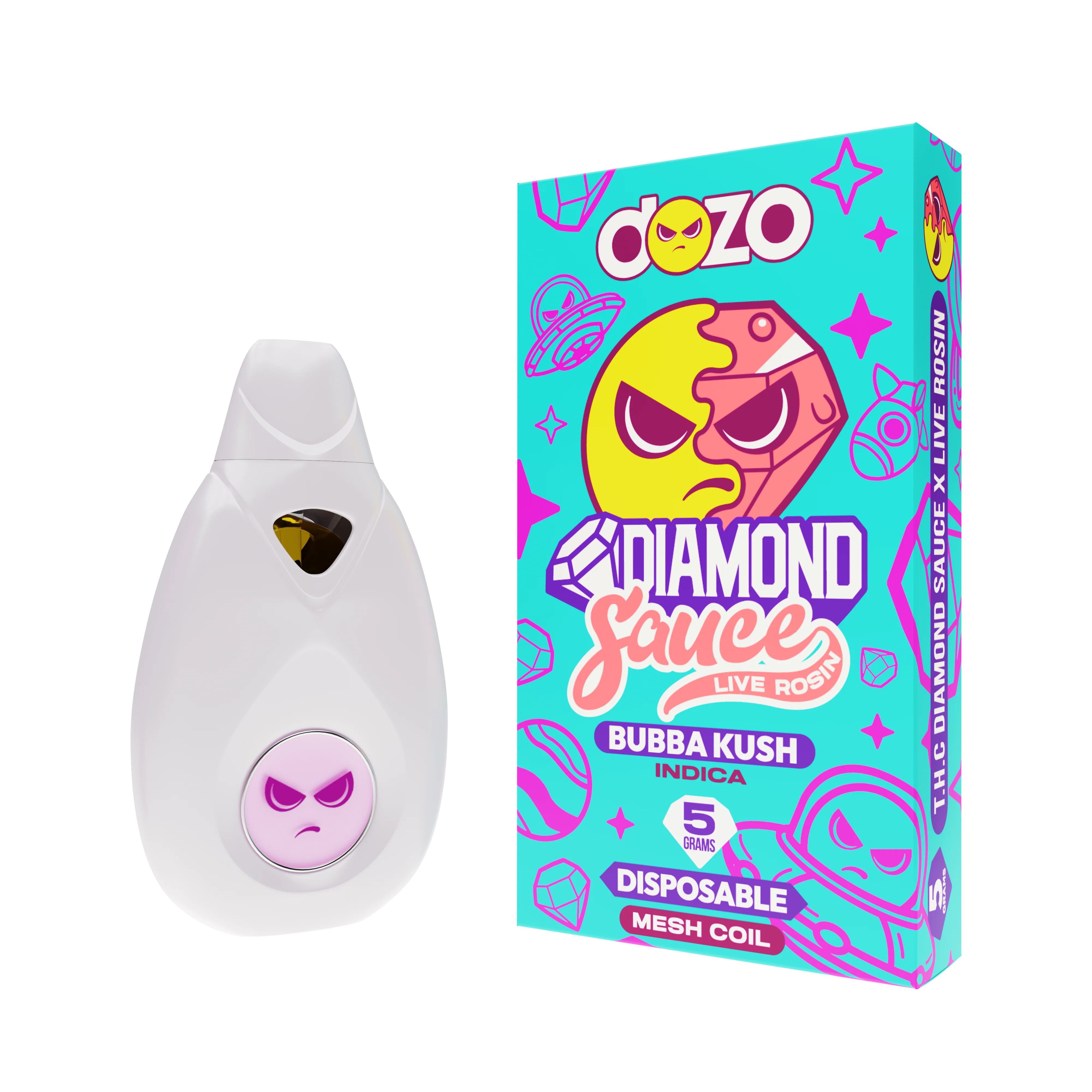 Diamond Sauce Disposable 5g | Bubba Kush (Indica) - Image 16