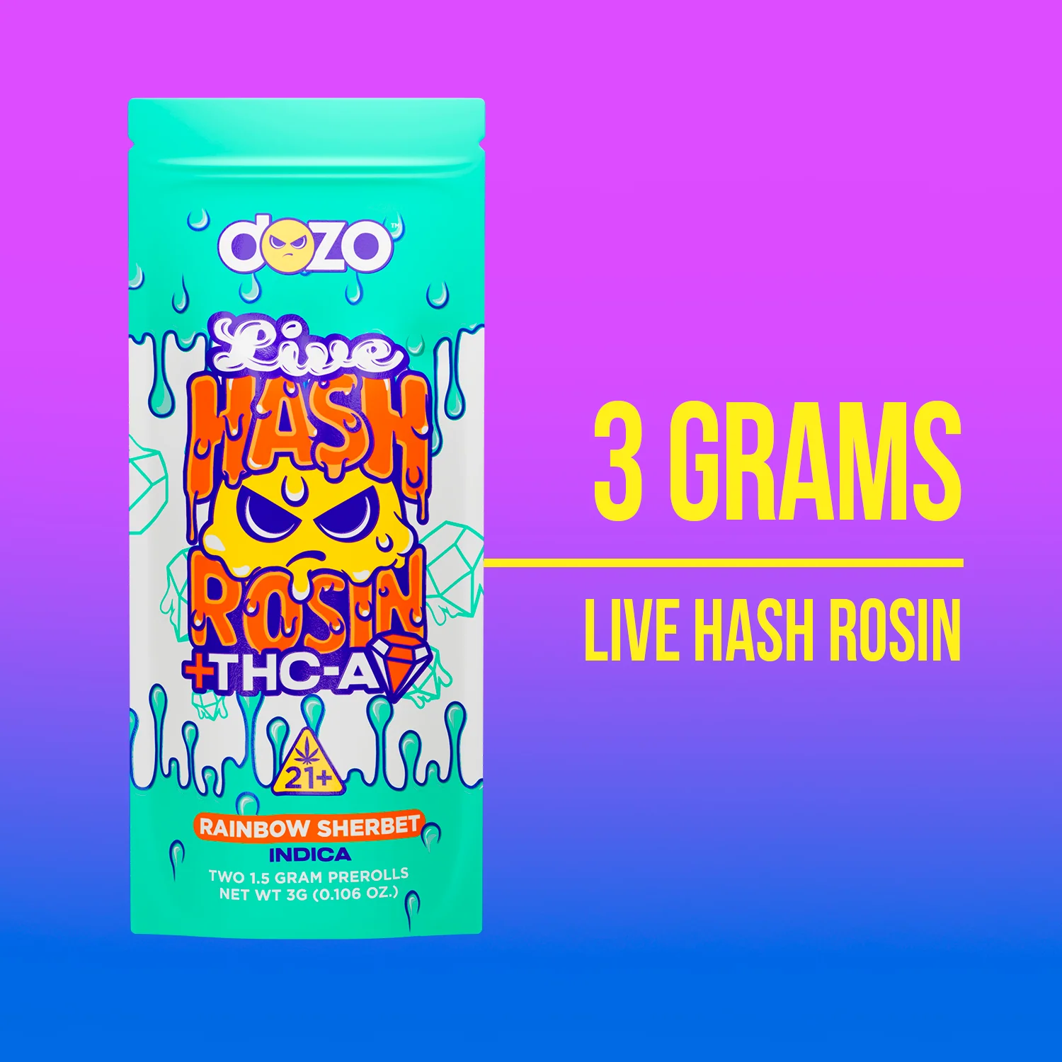 Dozo Live Hash Rosin Preroll | Blue Dream (Sativa) - Image 5