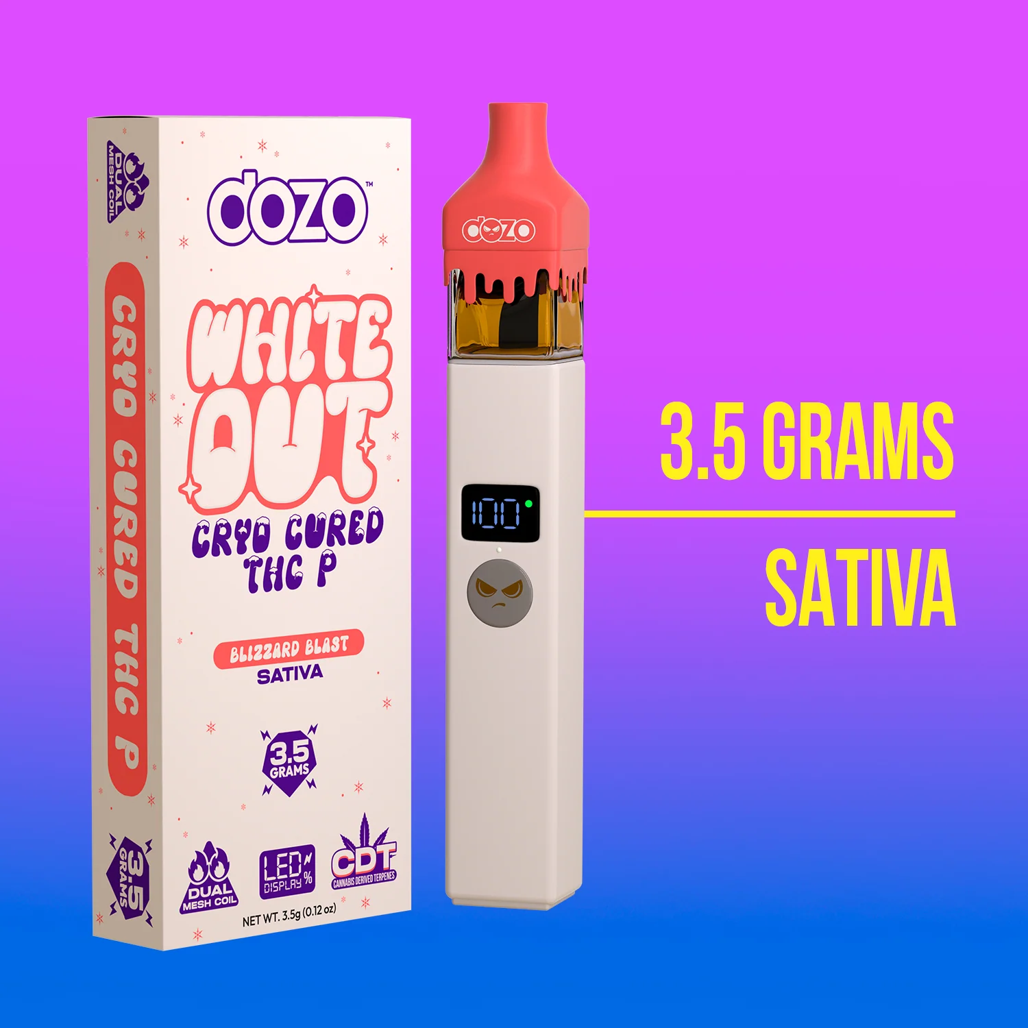 3.5g Dozo White-Out Disposable Vape - Image 7