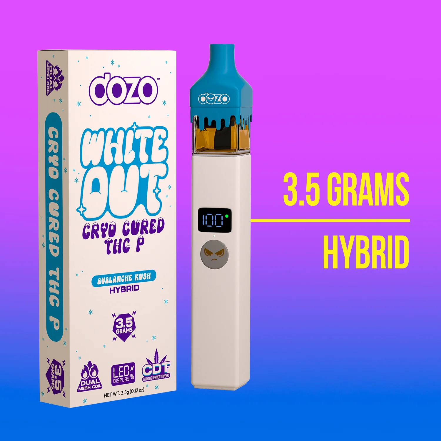 3.5g Dozo White-Out Disposable Vape - Image 9
