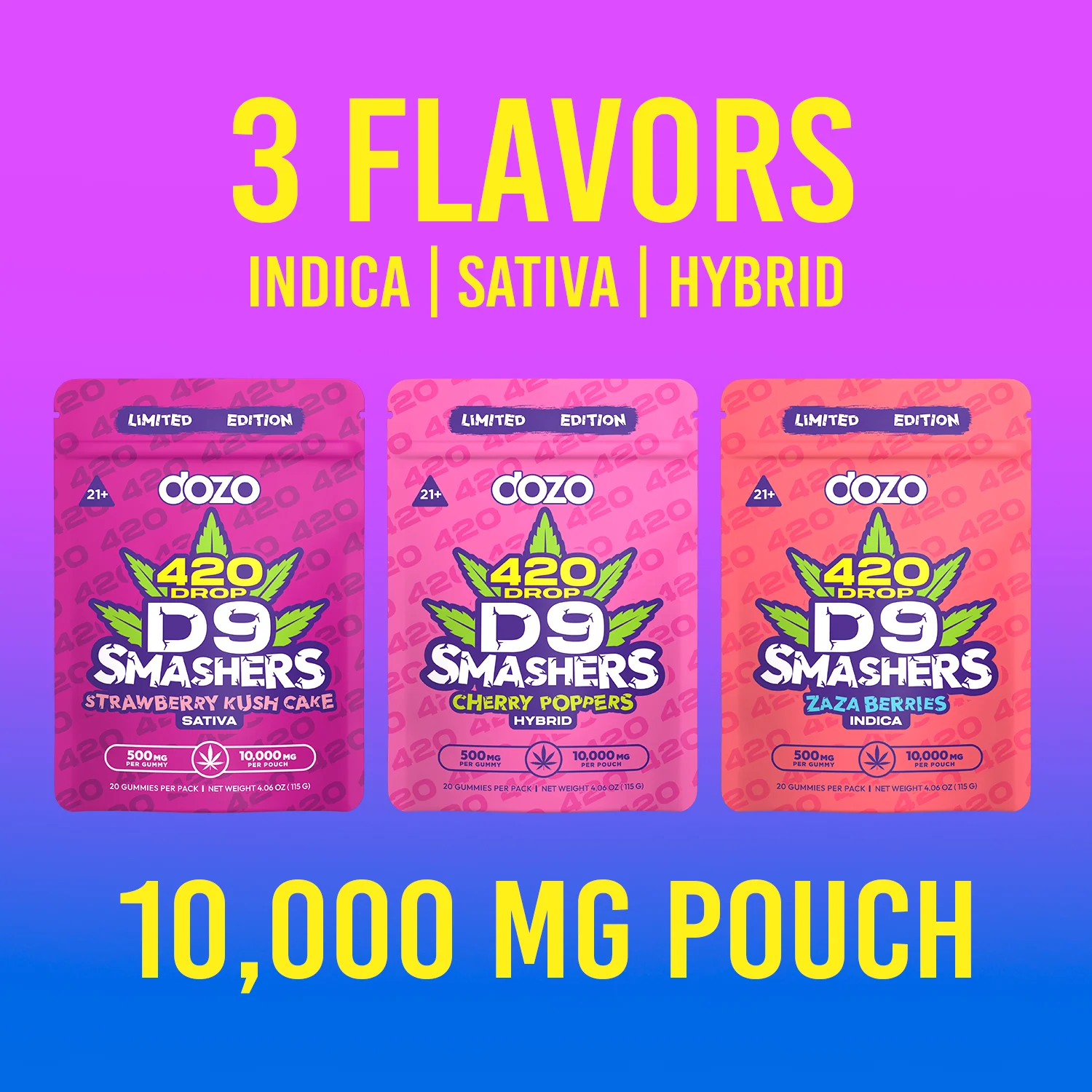 D9 Smasher Gummies - New 420 Limited Drop - Image 3
