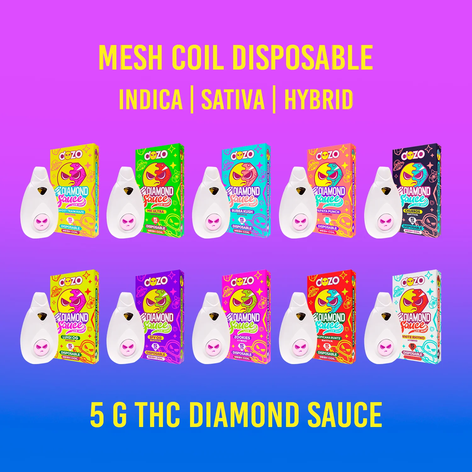 Diamond Sauce Disposable 5g | White Rhino (Hybrid) - Image 6