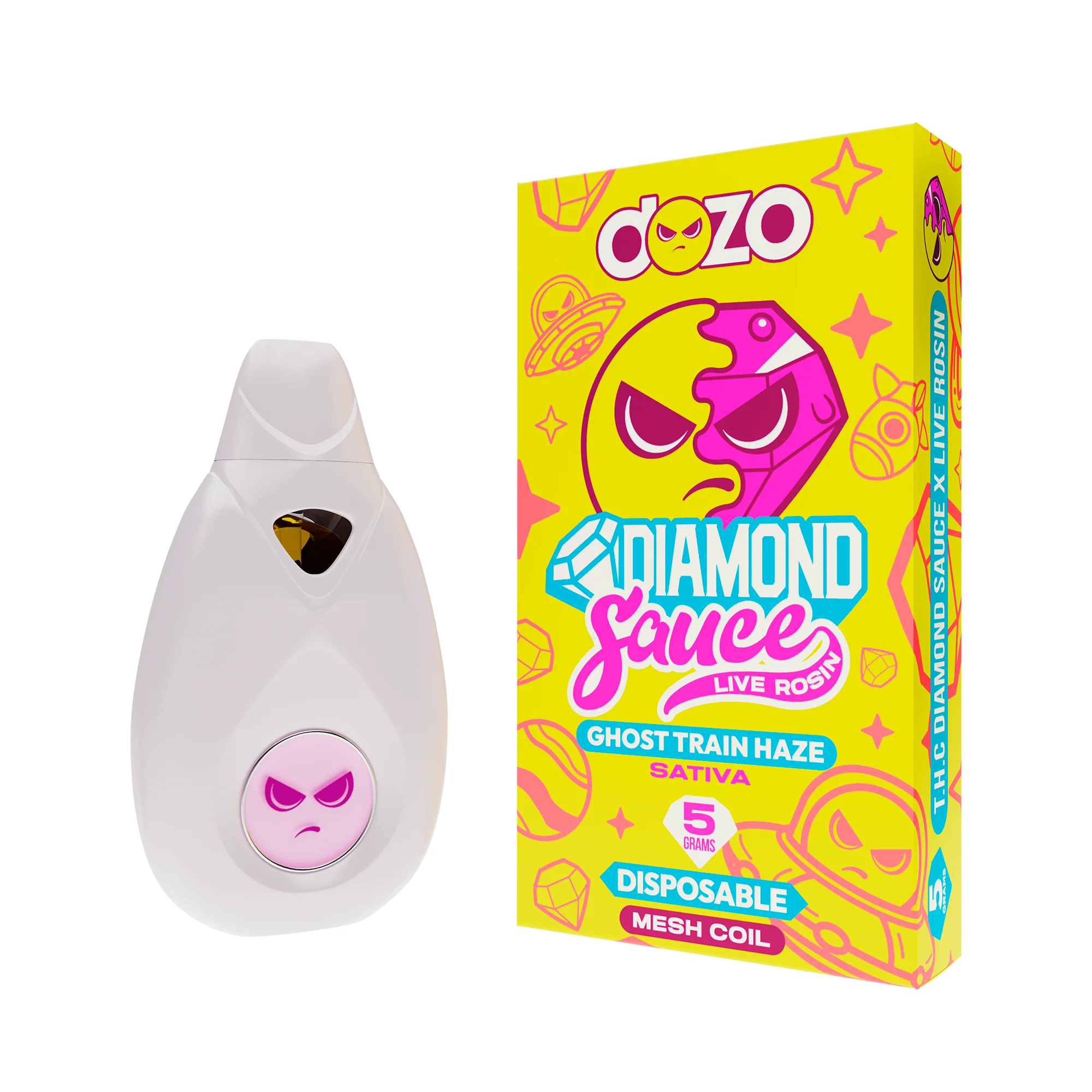 Diamond Sauce Disposable 5g | Ghost Train Haze (Sativa) - Image 15