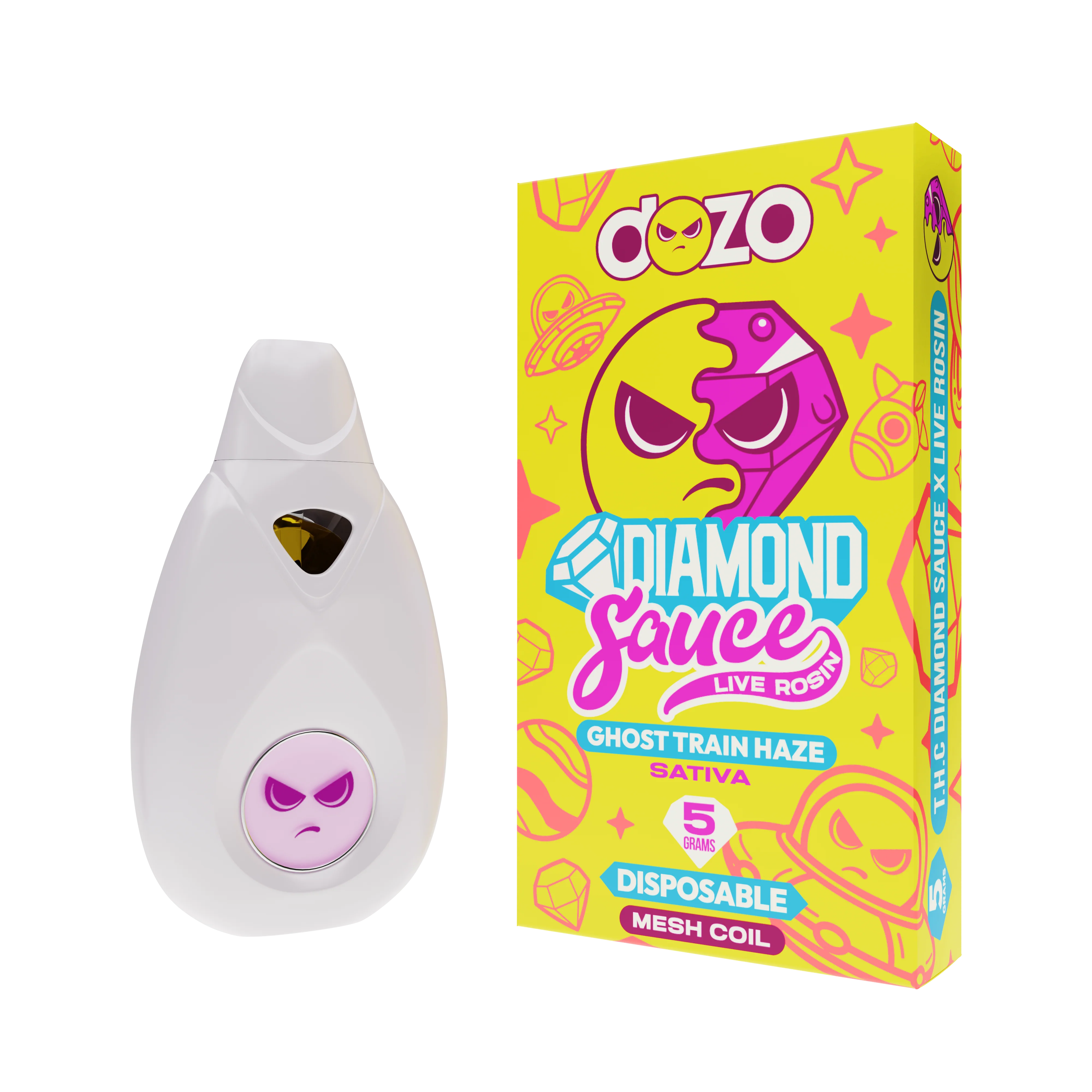 Diamond Sauce Disposable 5g | Ghost Train Haze (Sativa) - Image 16