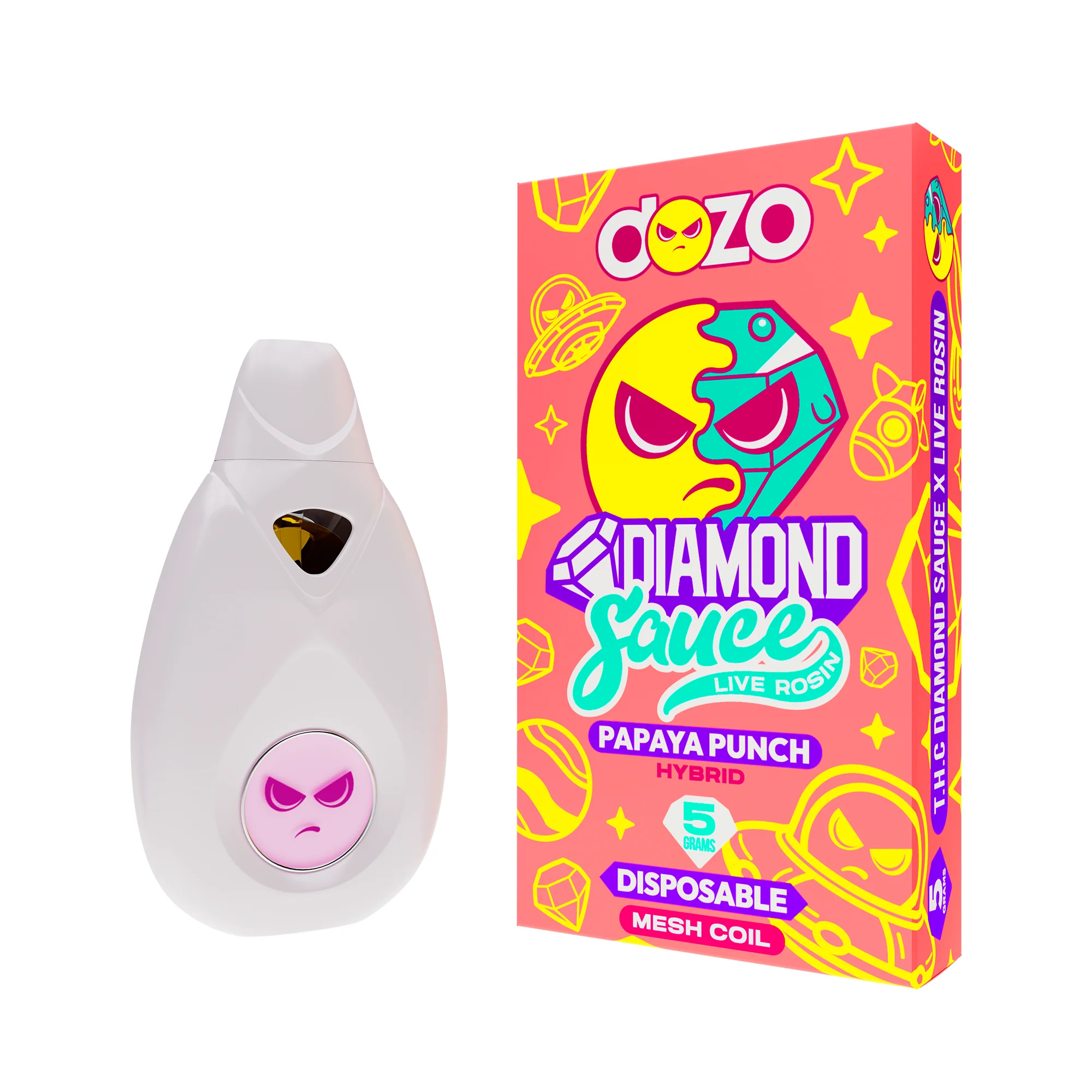 Diamond Sauce Disposable 5g | Papaya Punch (Hybrid) - Image 15