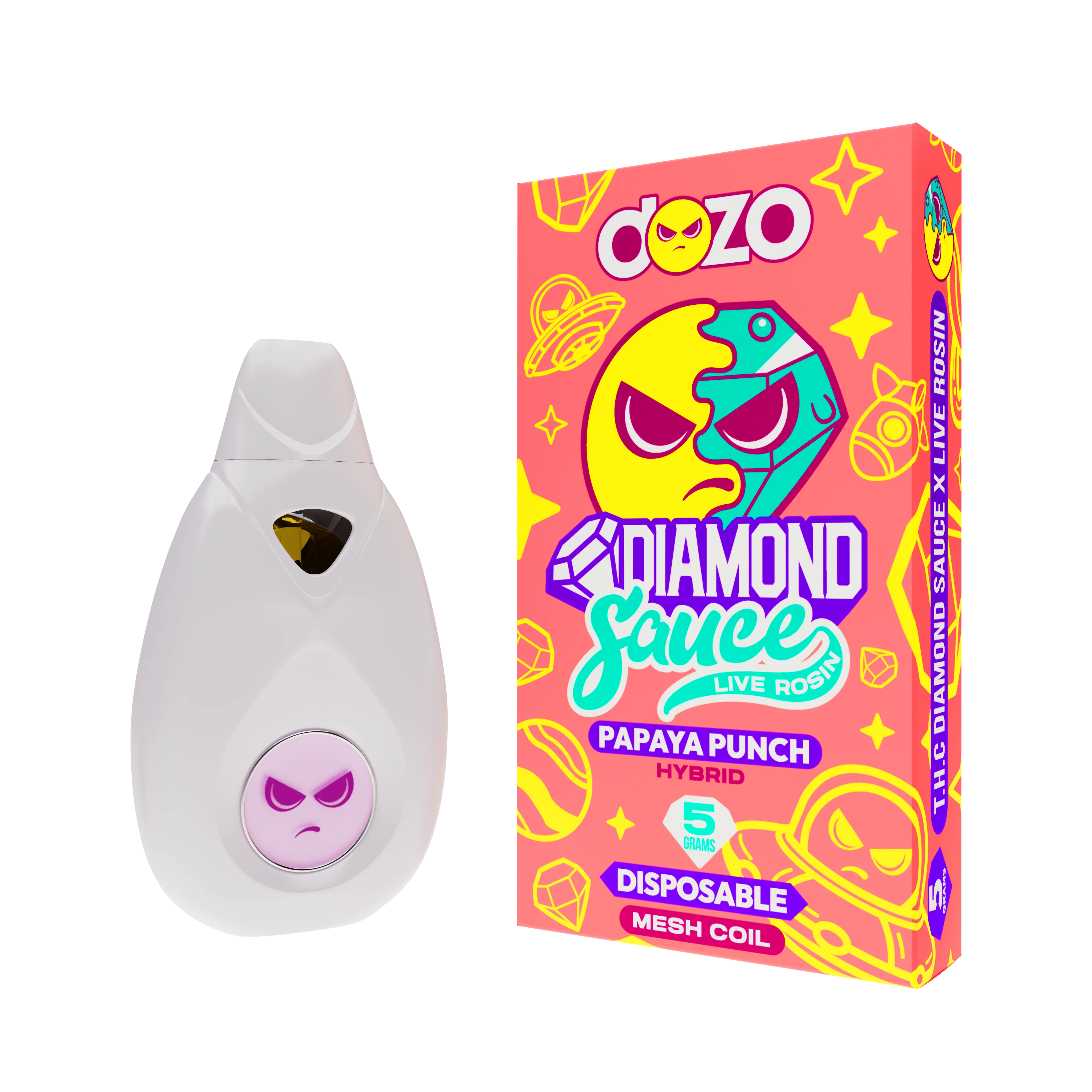 Diamond Sauce Disposable 5g | Papaya Punch (Hybrid) - Image 16