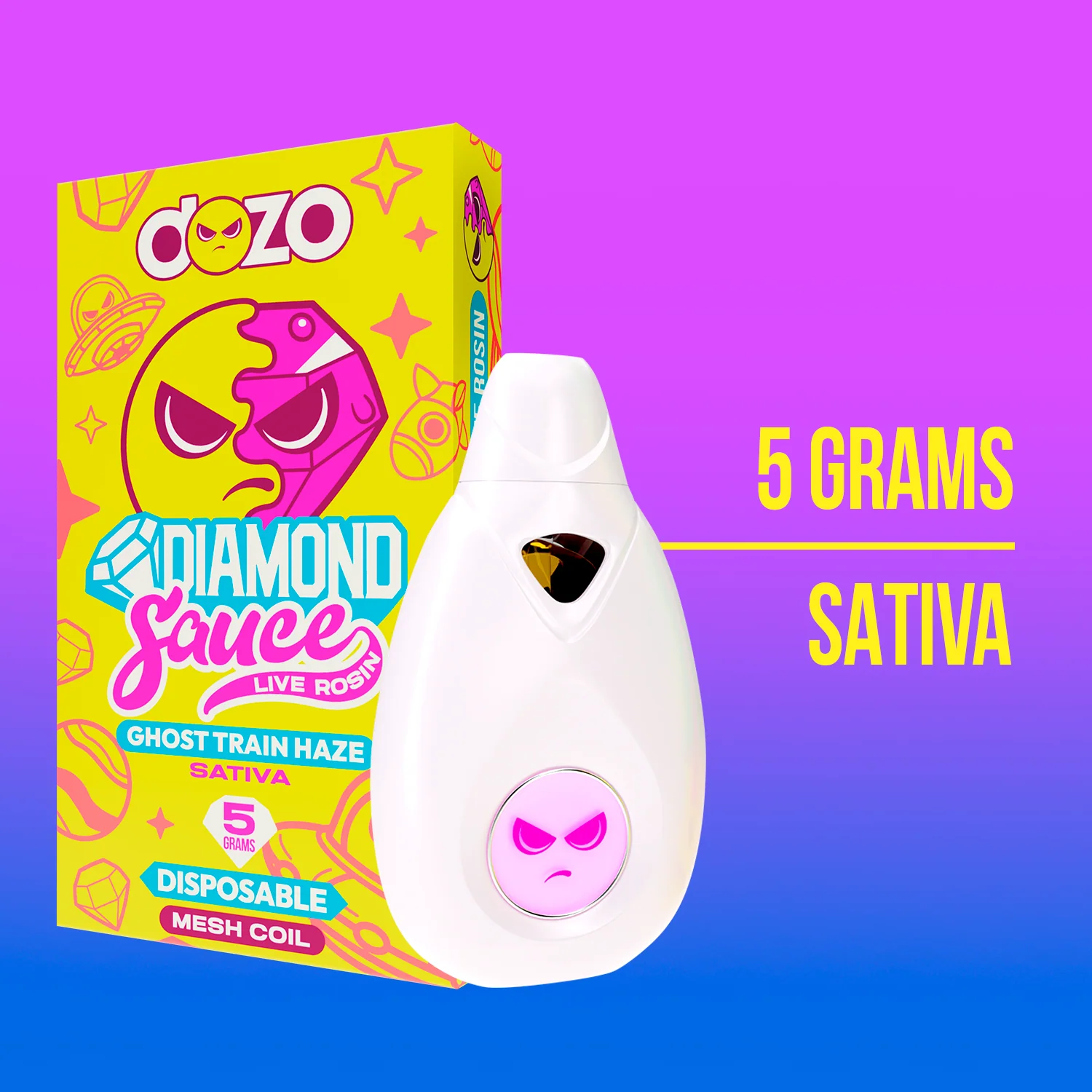 Diamond Sauce Disposable 5g | SFV OG (Sativa) - Image 12