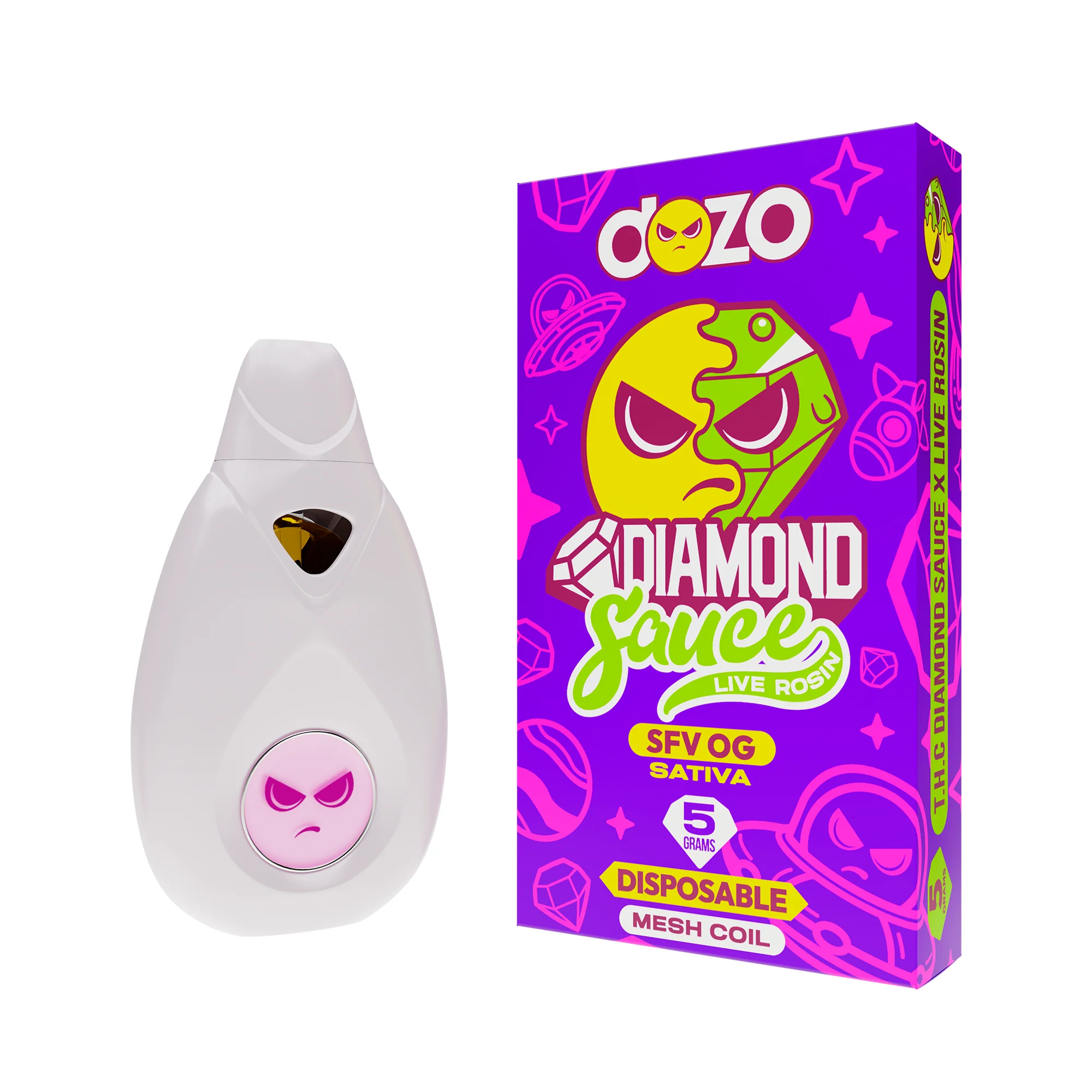 Diamond Sauce Disposable 5g | SFV OG (Sativa) - Image 15