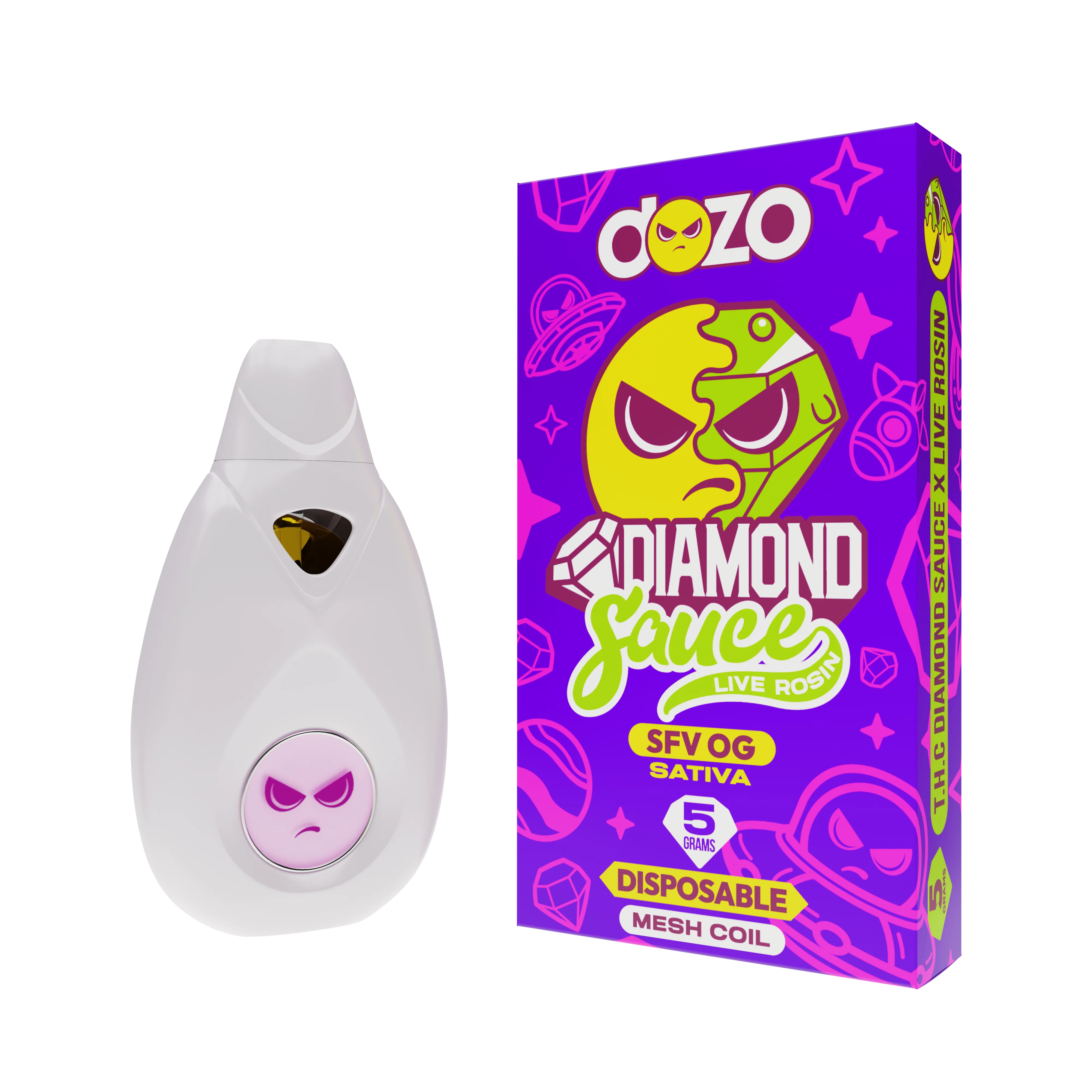 Diamond Sauce Disposable 5g | SFV OG (Sativa) - Image 16