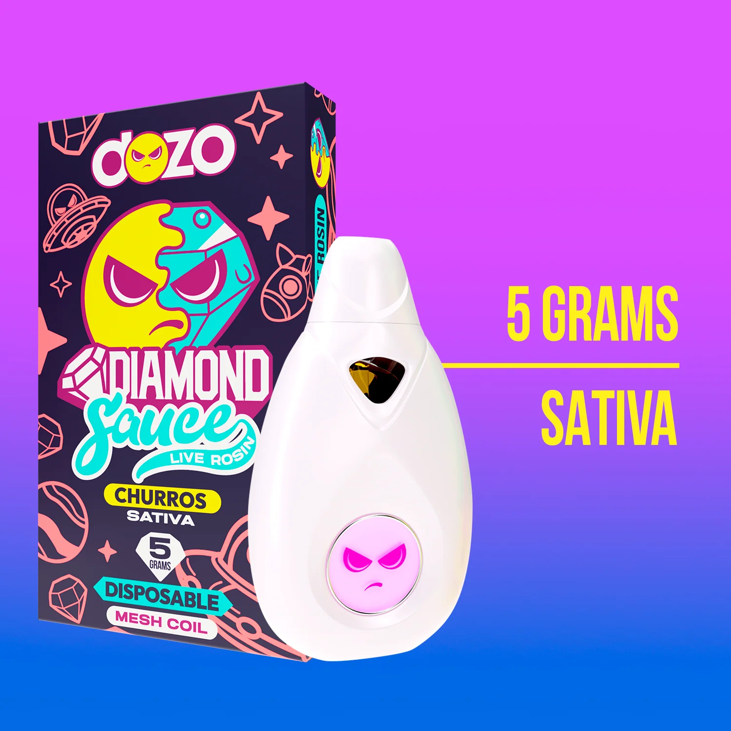 Diamond Sauce Disposable 5g | SFV OG (Sativa) - Image 6
