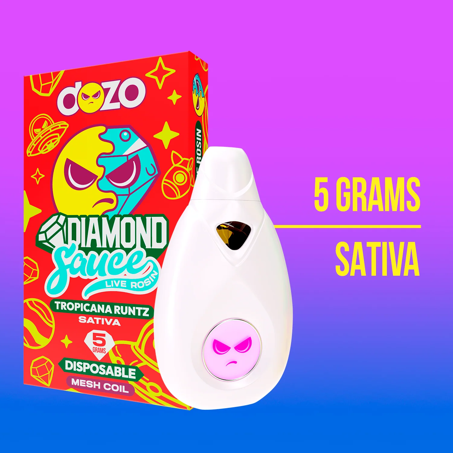 Diamond Sauce Disposable 5g | SFV OG (Sativa) - Image 7