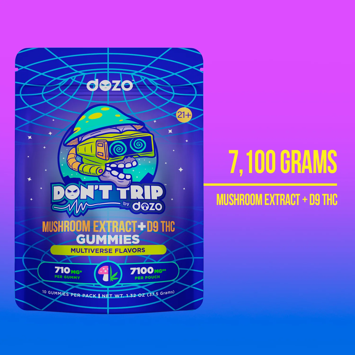 Don’t Trip Mushroom D9 Gummies | Sour Apple Aurora - Image 9