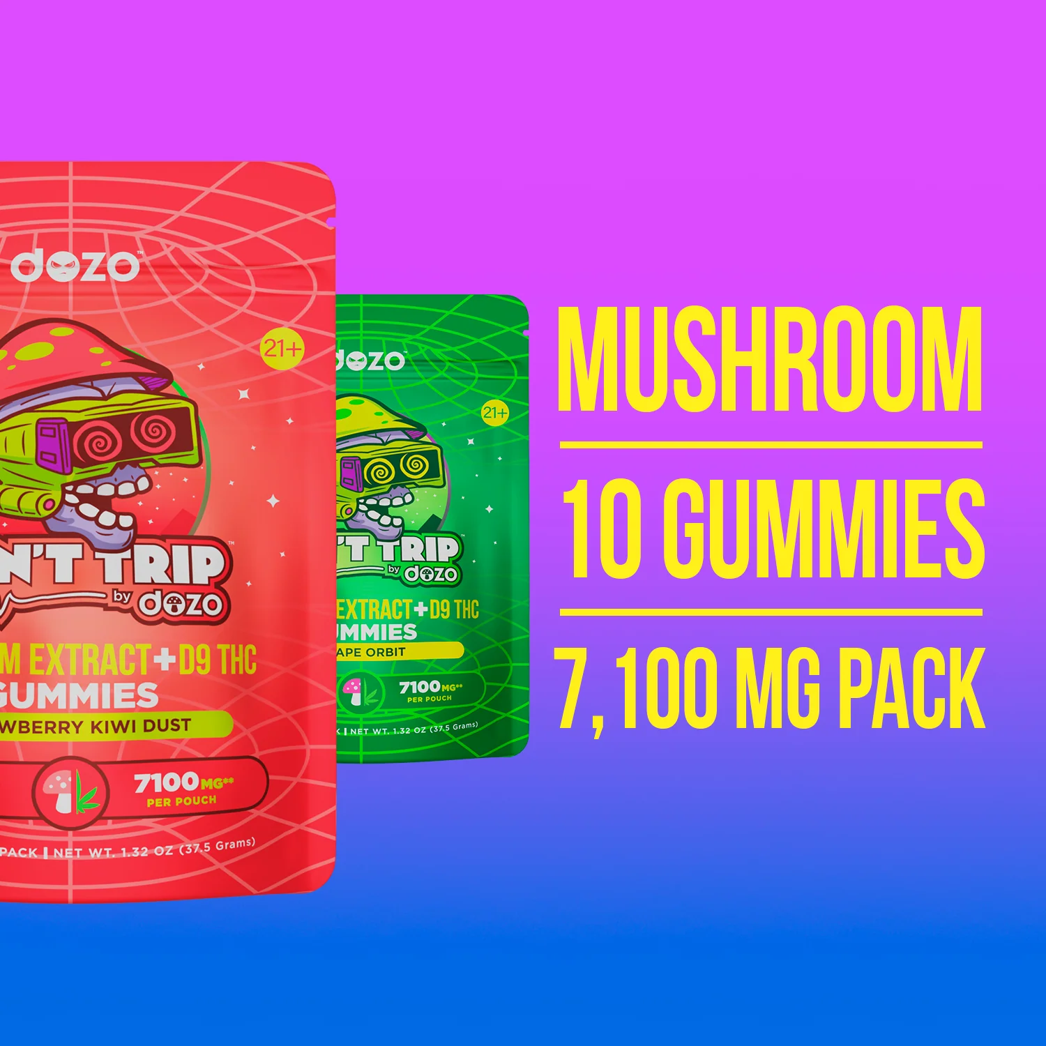 Don’t Trip Mushroom D9 Gummies | Cherry Mars - Image 5