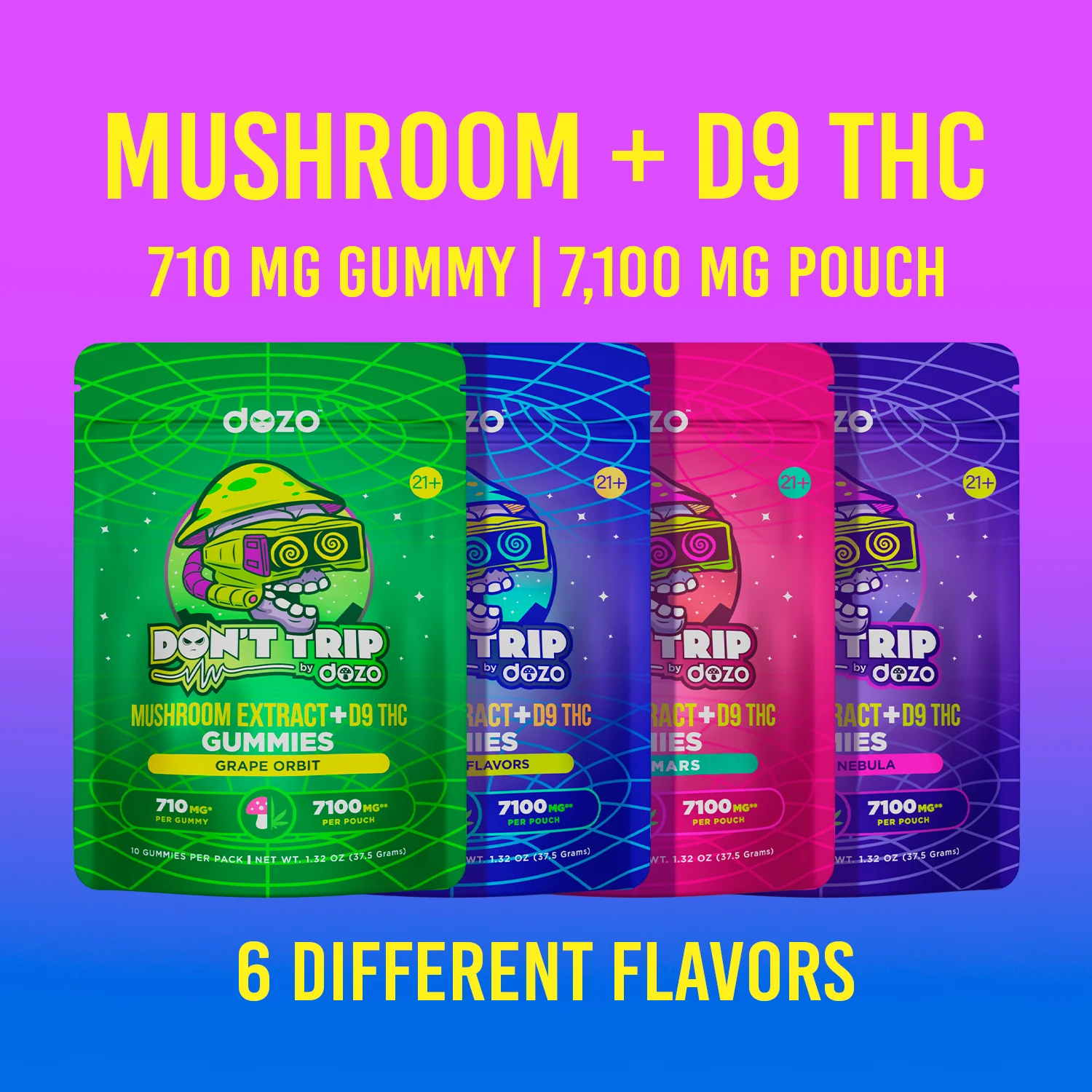 Don’t Trip Mushroom D9 Gummies | Bluberry Nebula - Image 3