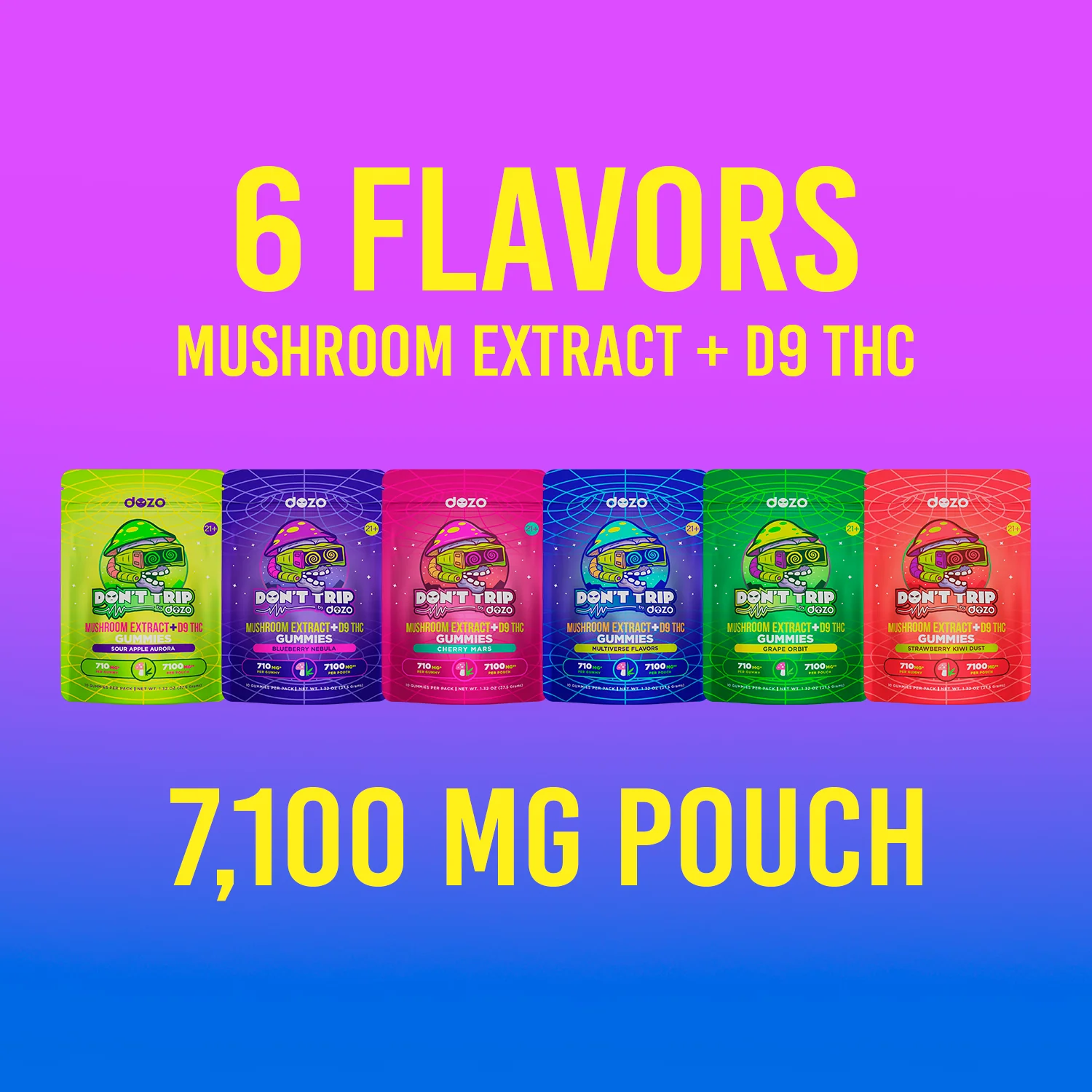 Don’t Trip Mushroom D9 Gummies | Bluberry Nebula - Image 4