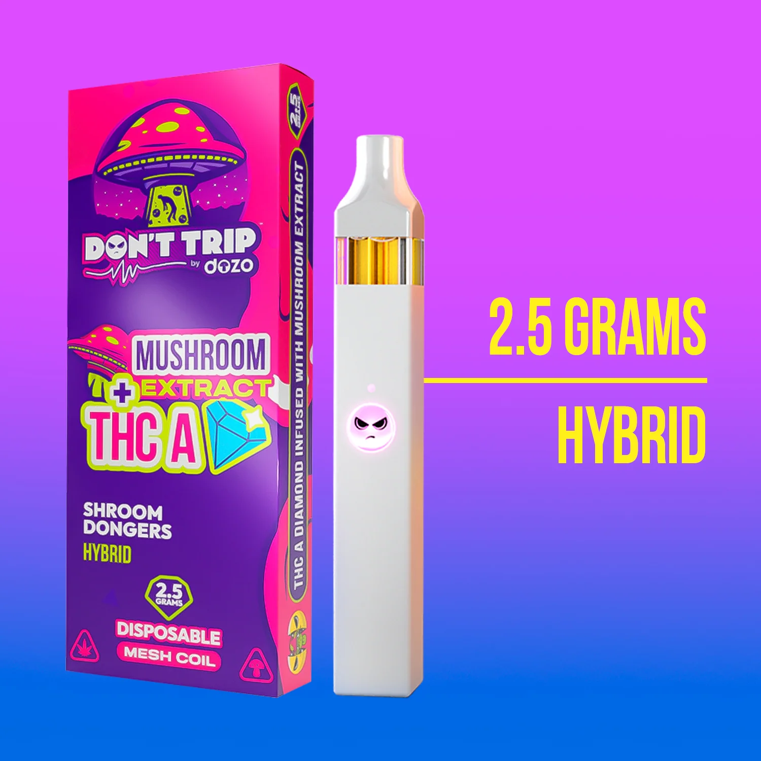 2.5g Don't Trip Mushroom Vape: Smurf's Dream (Sativa) - Image 11