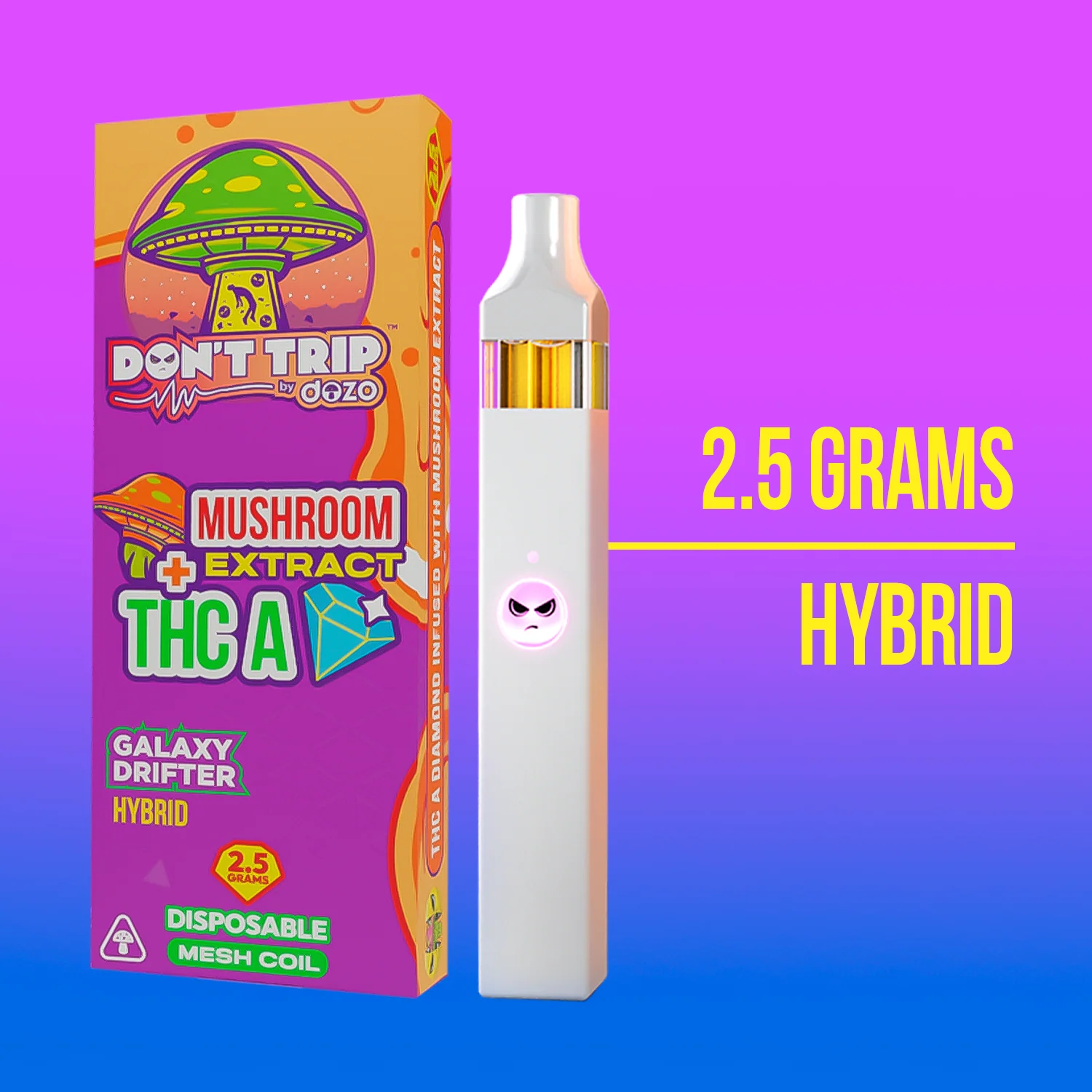 2.5g Don't Trip Mushroom Vape: Smurf's Dream (Sativa) - Image 13