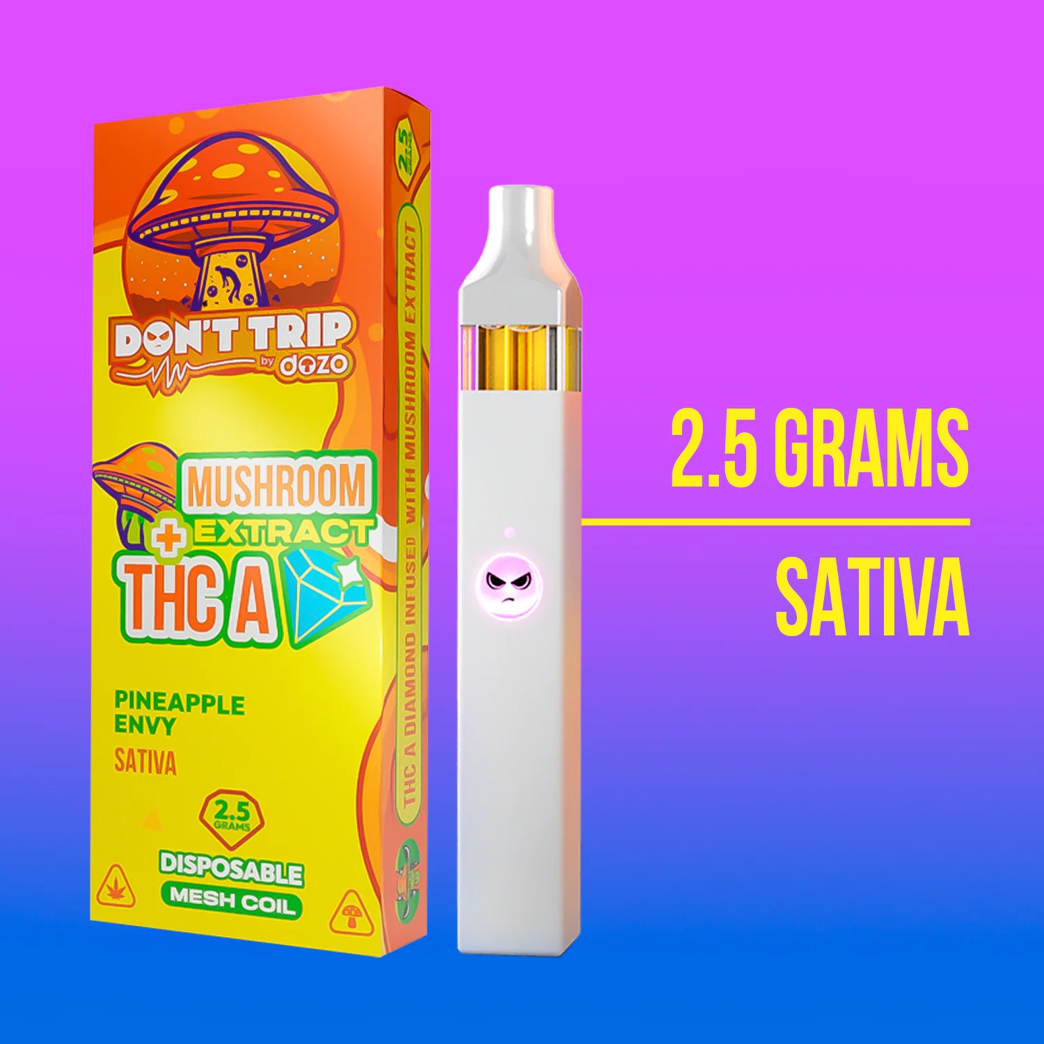 2.5g Don't Trip Mushroom Vape: ToadStool Drive-Thru (Indica) - Image 12