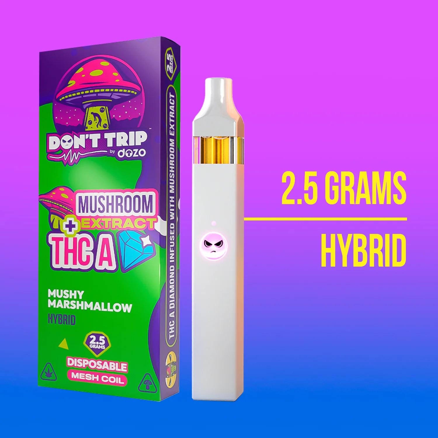 2.5g Don't Trip Mushroom Vape: ToadStool Drive-Thru (Indica) - Image 5