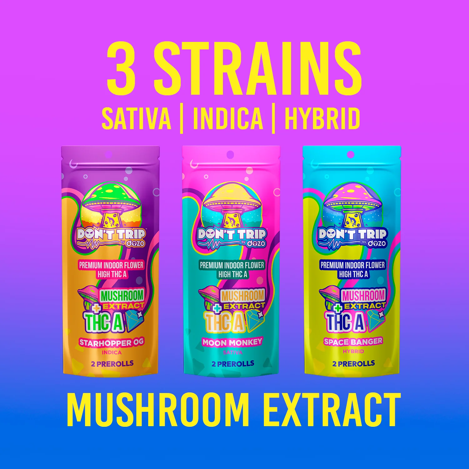 Don't Trip Mushroom Extract Preroll | Moon Monkey (Sativa) - Image 4