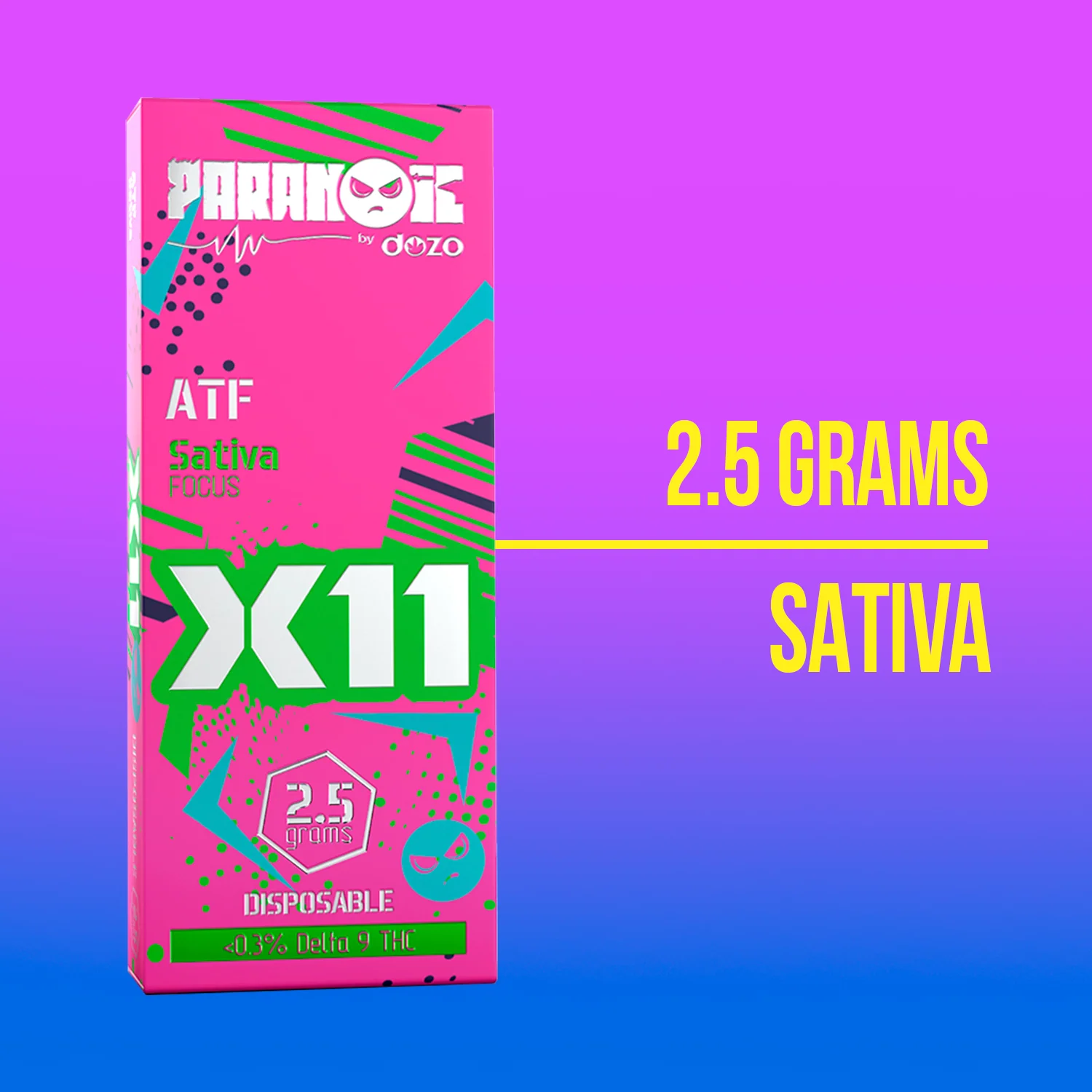 2.5g Dozo X11 Disposable | White Widow (Hybrid) - Image 7