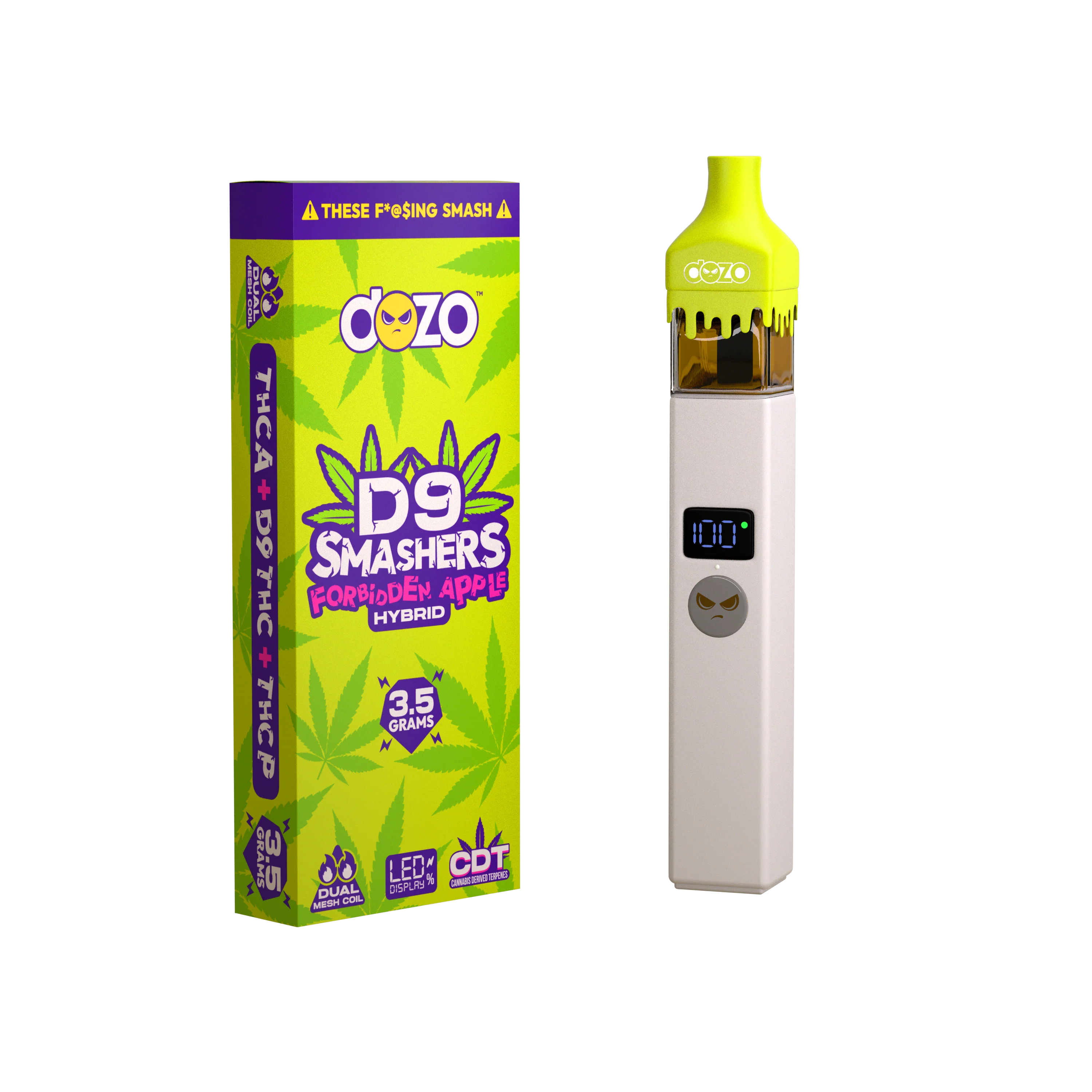 3.5g Dozo D9 Smashers THC-A Disposable: Forbidden Apple (Hybrid) - Image 11