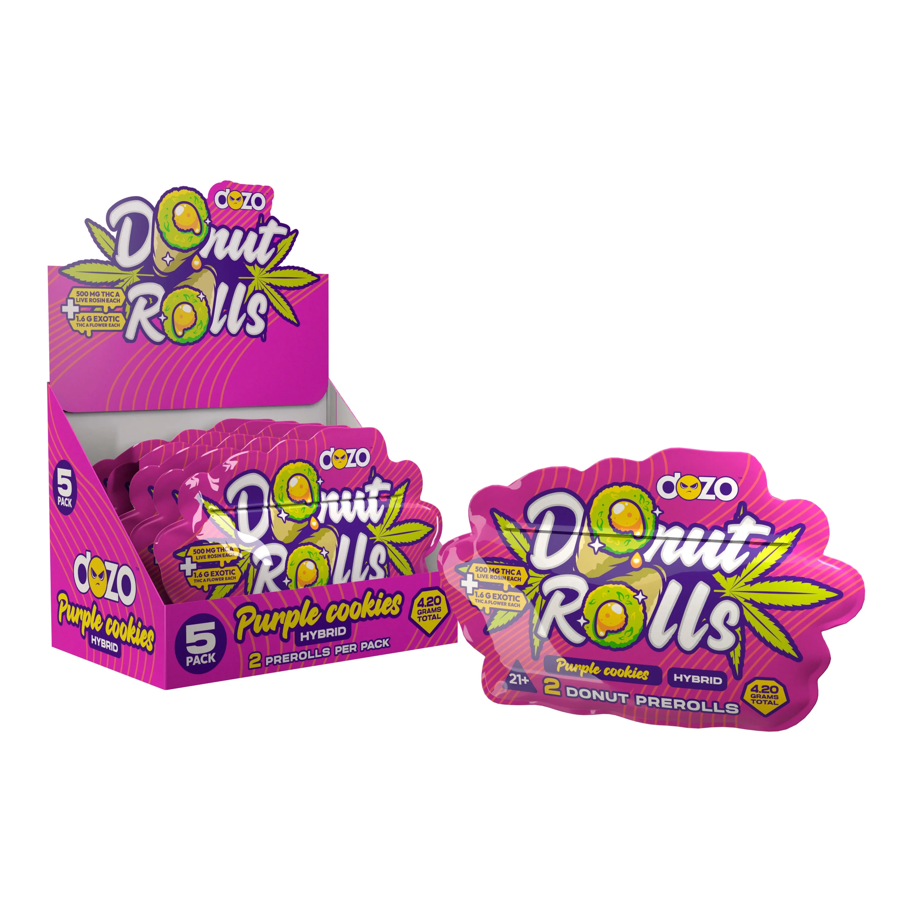 Dozo Donut Prerolls 4.20 g | Purple Cookies (Hybrid) - Image 15