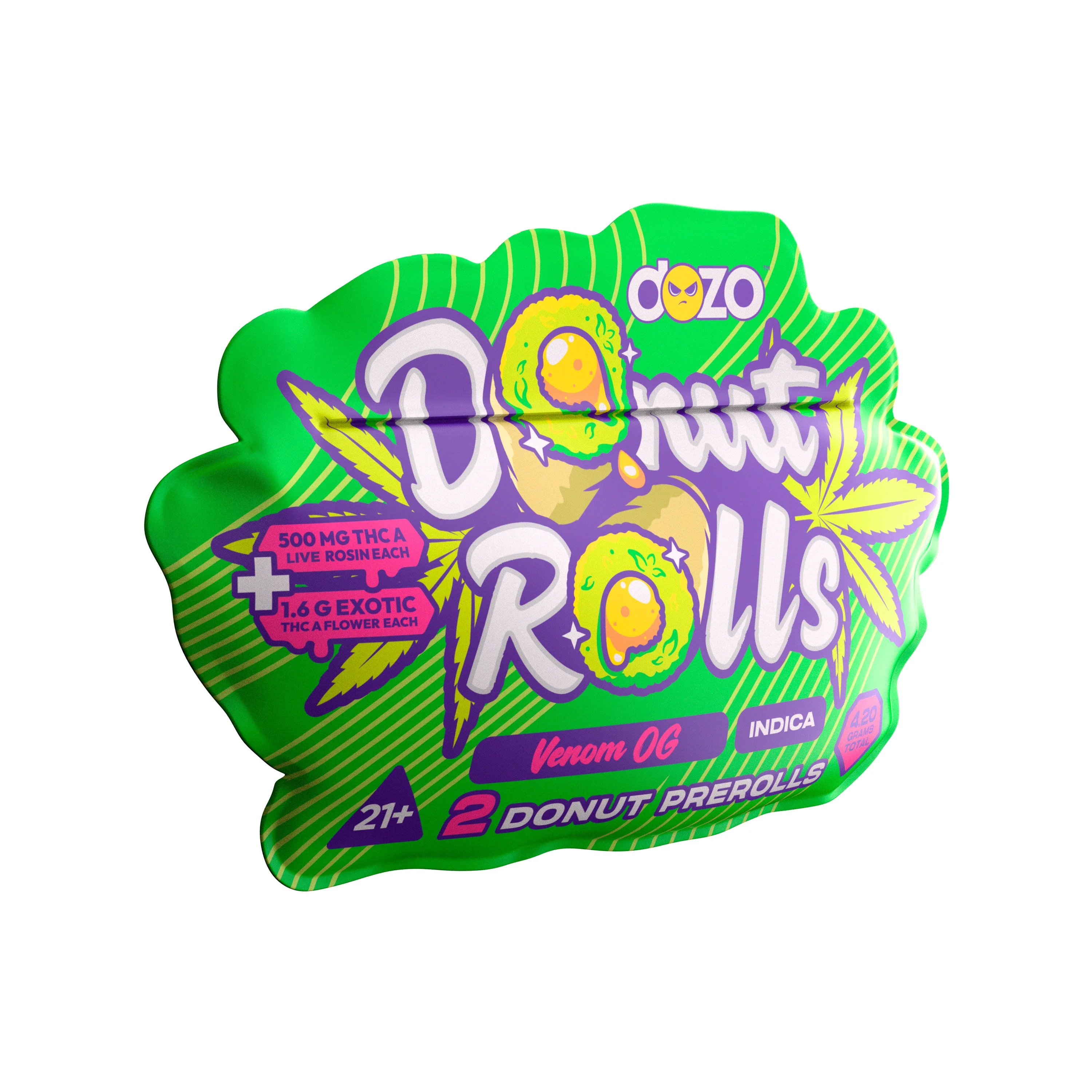 Dozo Donut Prerolls 4.20 g | Venom OG (Indica) - Image 13