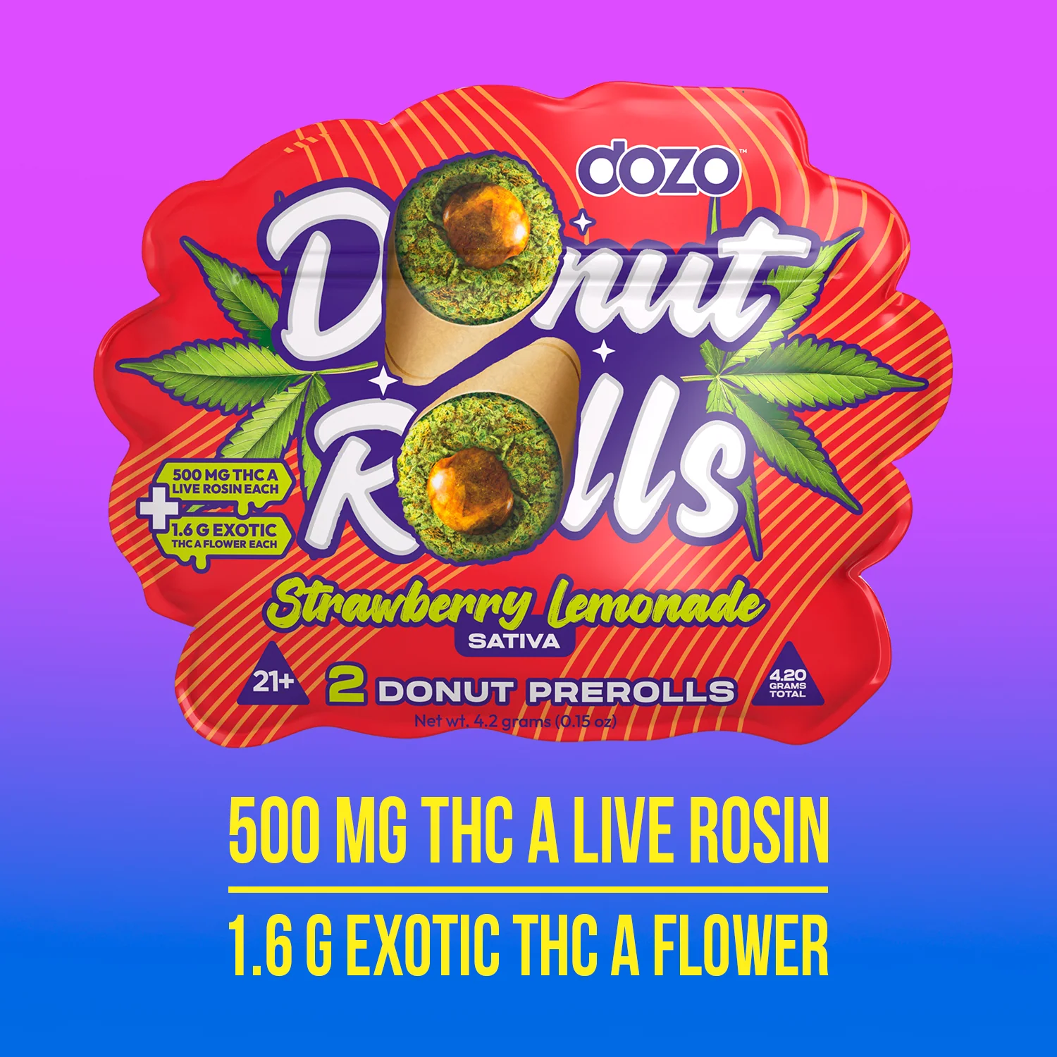 Dozo Donut Prerolls 4.20 g | Venom OG (Indica) - Image 5