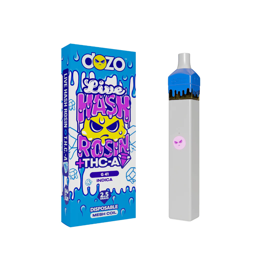 2.5g Dozo Live Hash Rosin THC-A Vape: G-41 (Indica) - Image 13